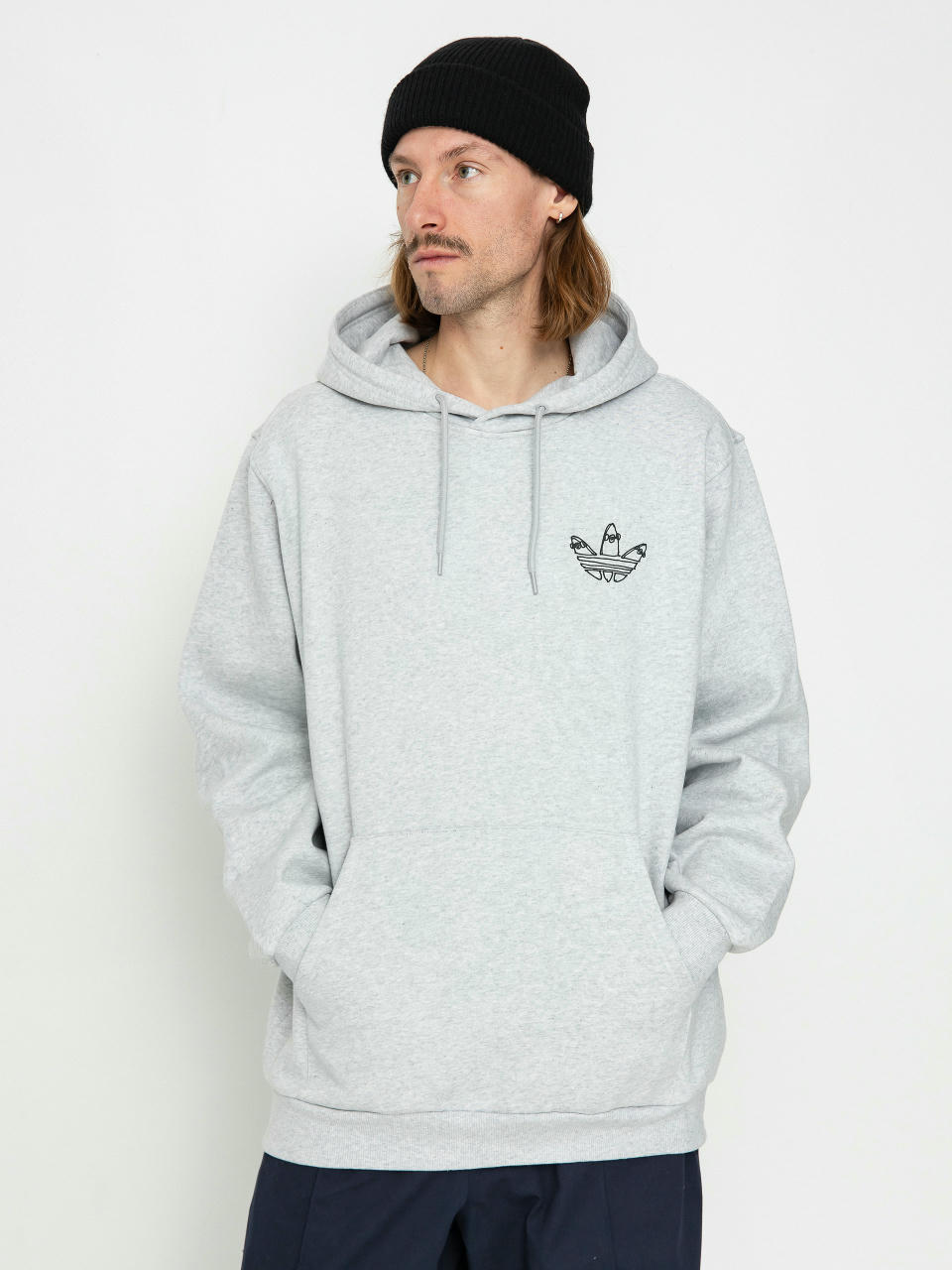 Mikina s kapucňou adidas Hjones HD (lgreyh/black)