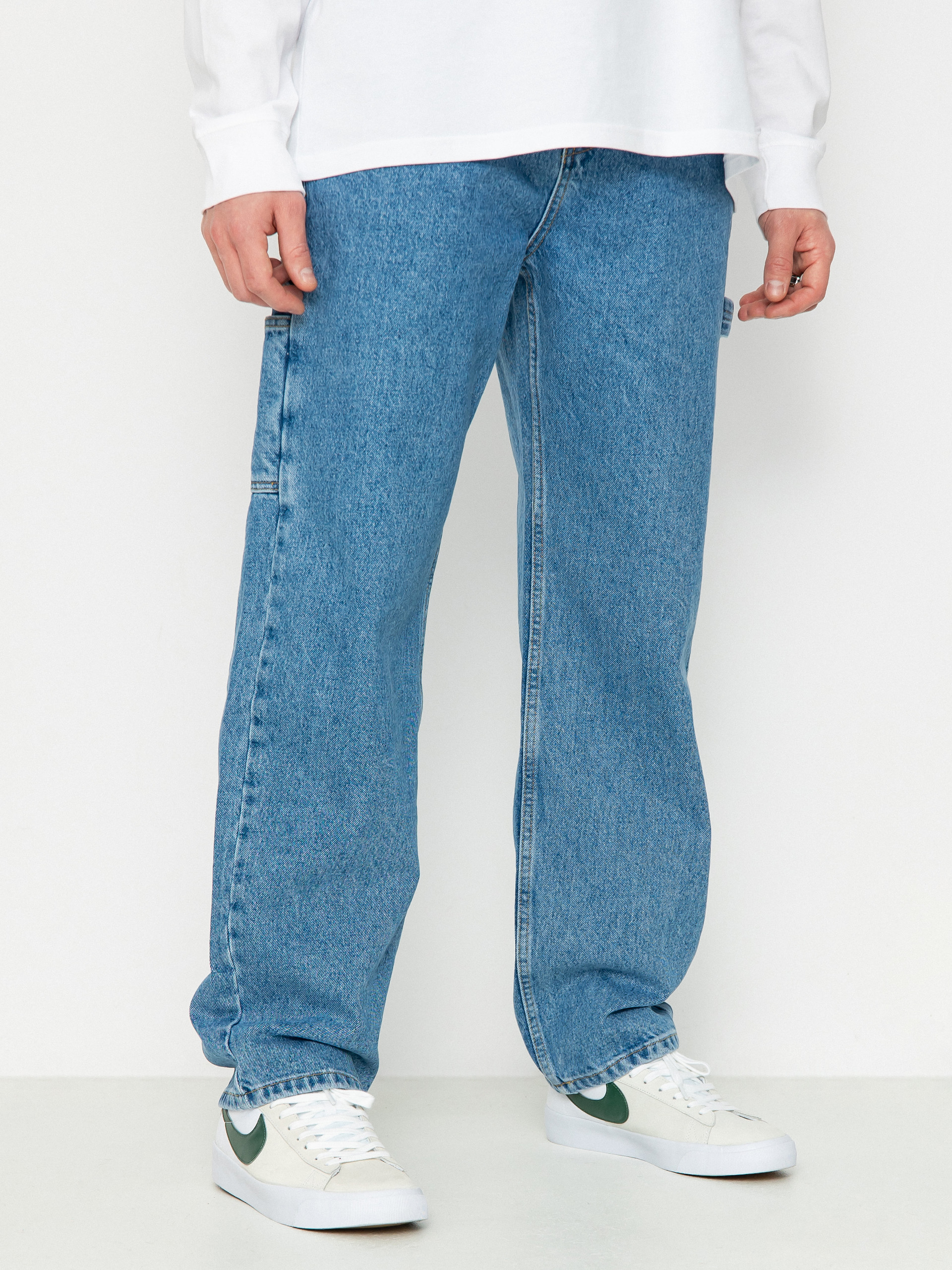 Nohavice The National Skateboard Co Boreray Carpenter Jeans (washed blue)