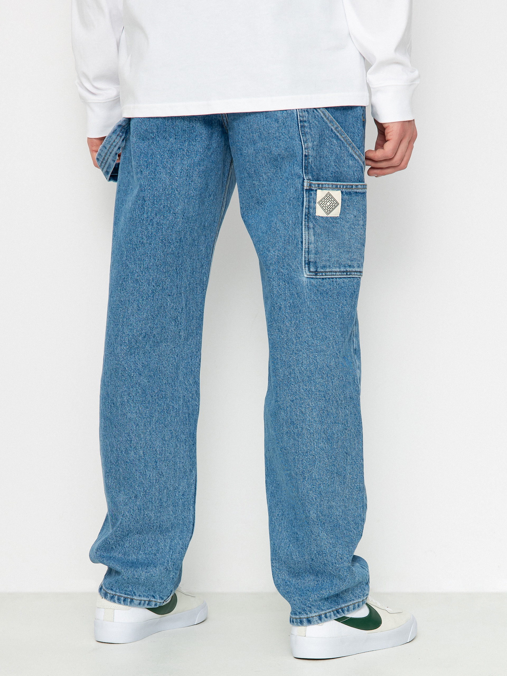 Nohavice The National Skateboard Co Boreray Carpenter Jeans (washed blue)