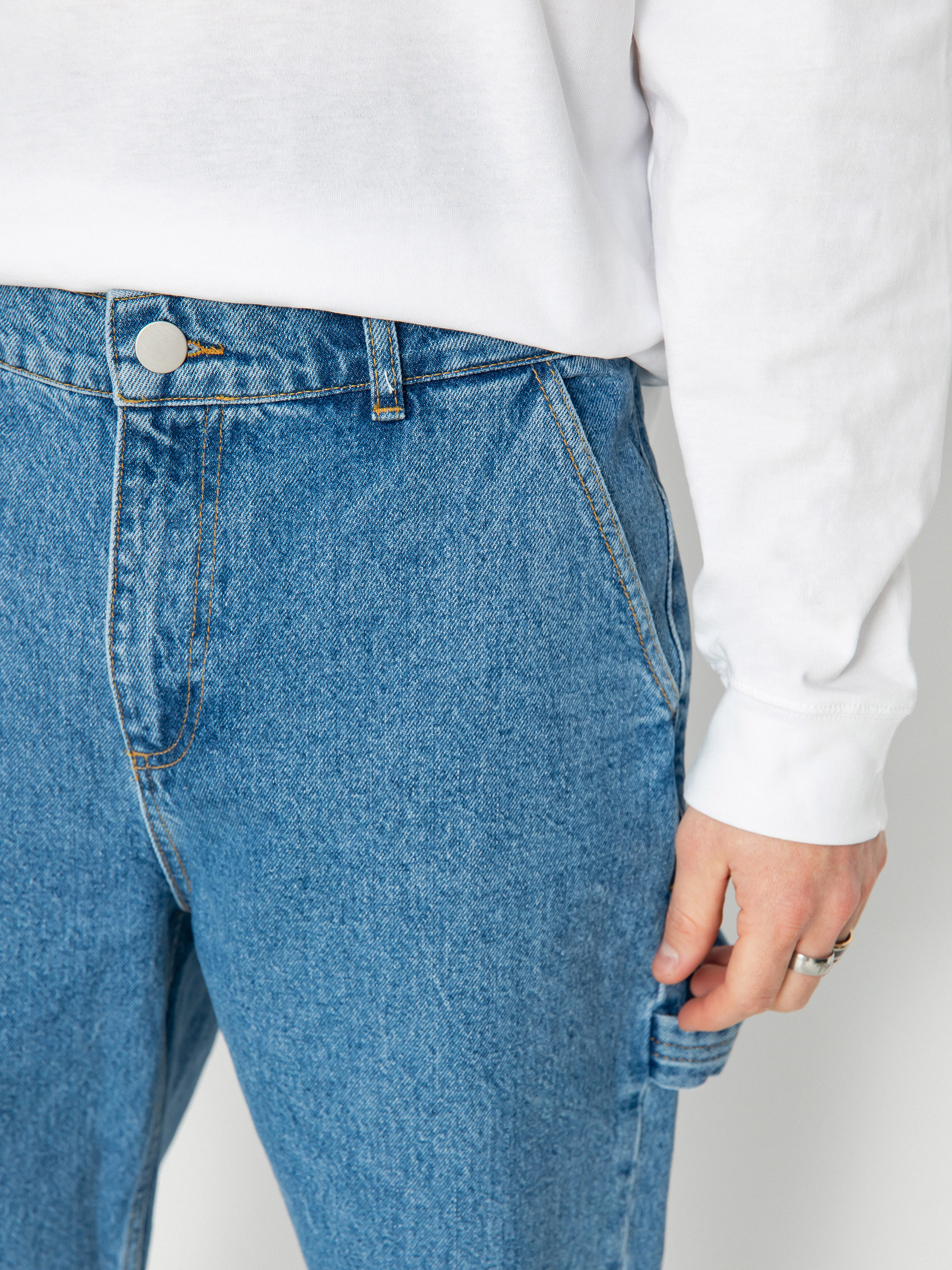 Nohavice The National Skateboard Co Boreray Carpenter Jeans (washed blue)