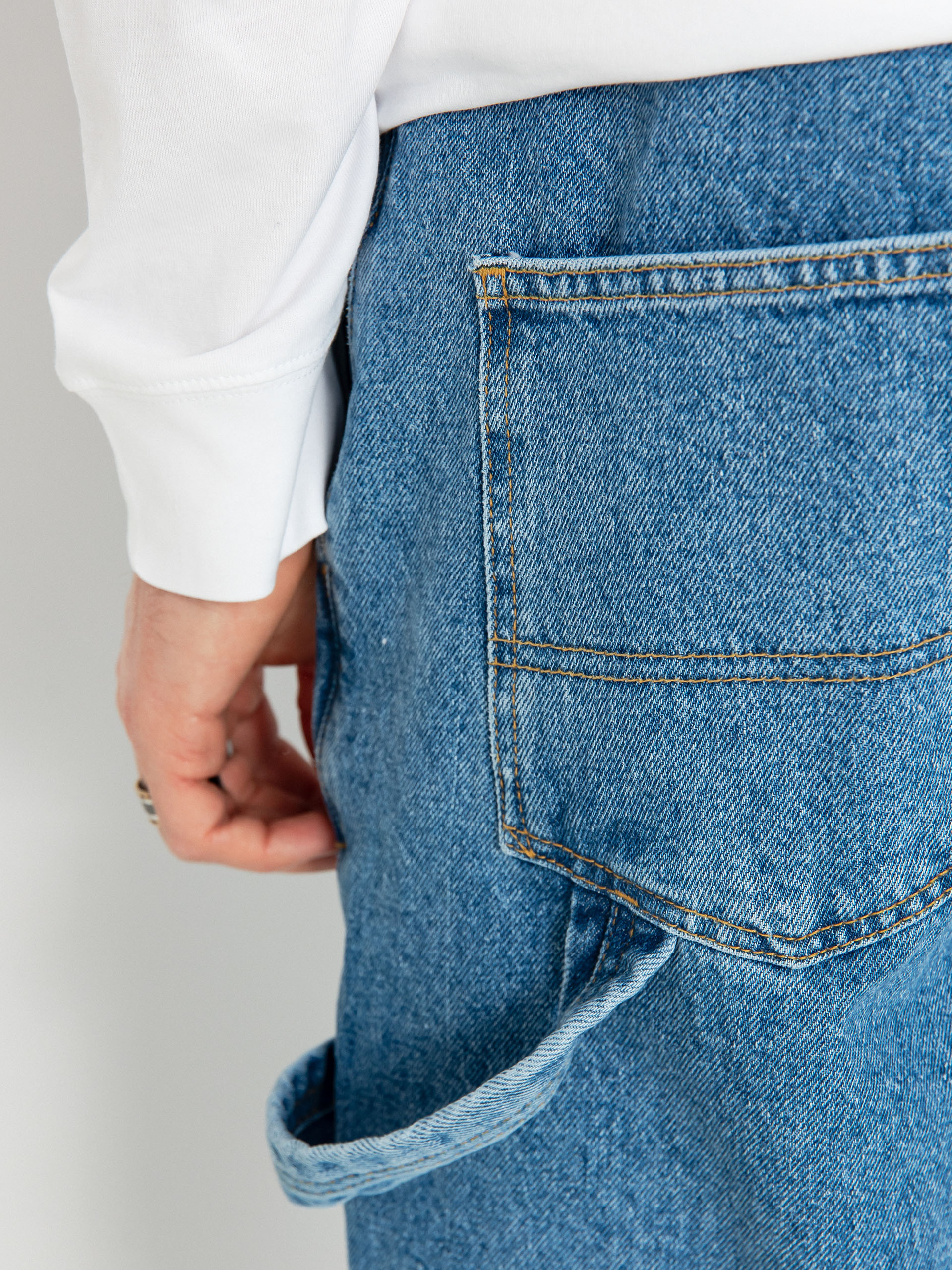 Nohavice The National Skateboard Co Boreray Carpenter Jeans (washed blue)