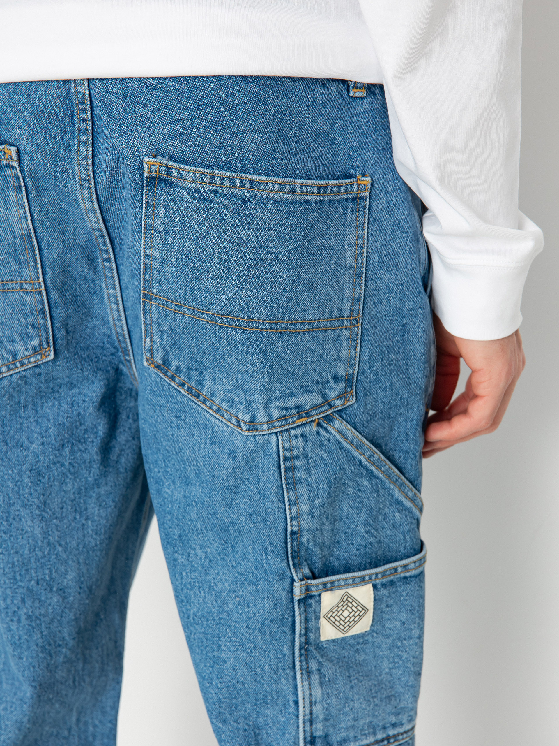 Nohavice The National Skateboard Co Boreray Carpenter Jeans (washed blue)