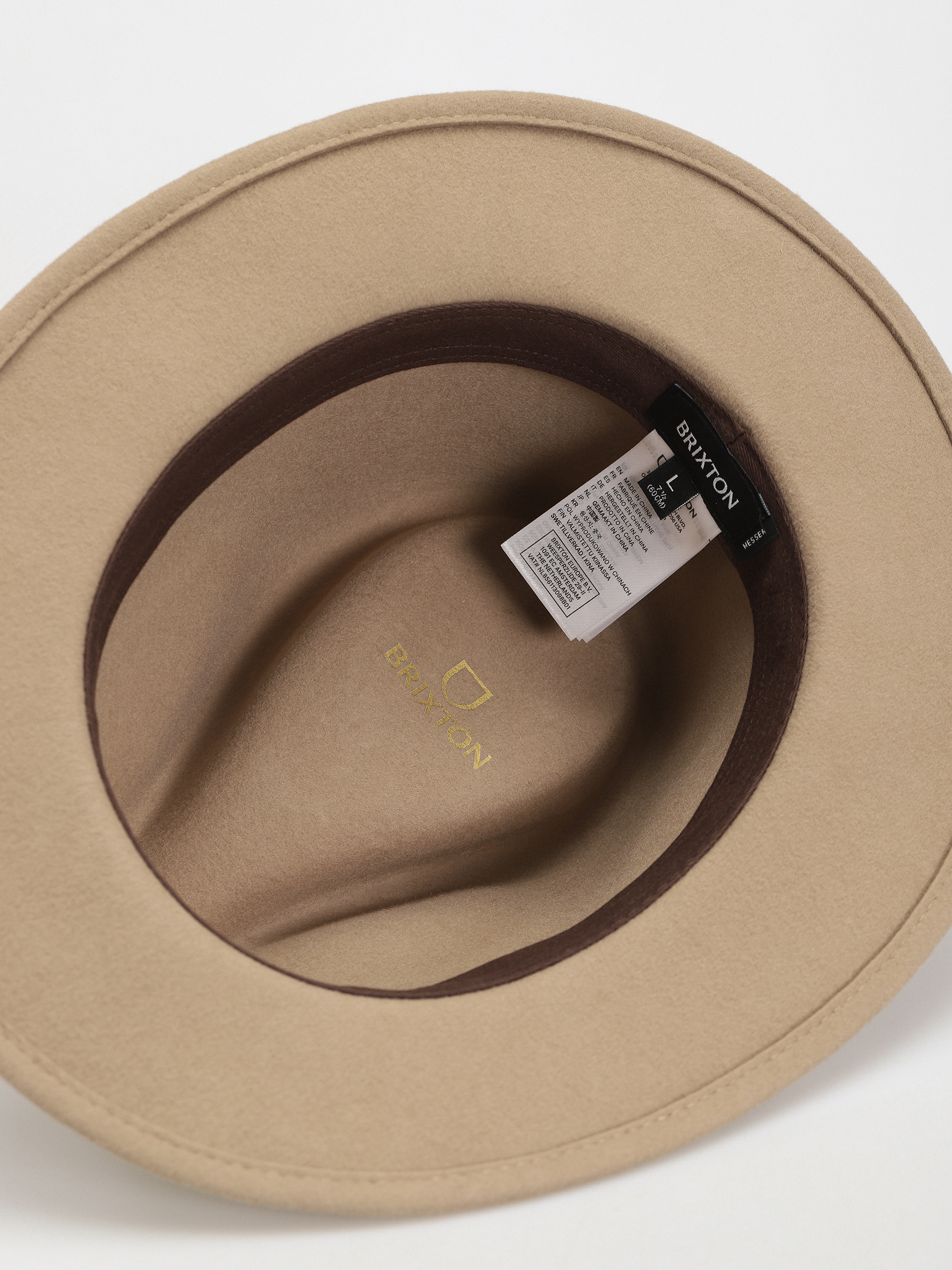 Klobúk Brixton Messer Fedora (sand)