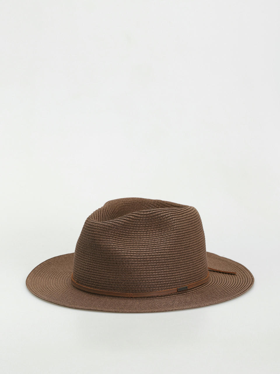 Klobúk Brixton Wesley Straw Packable Fedora (dark earth)