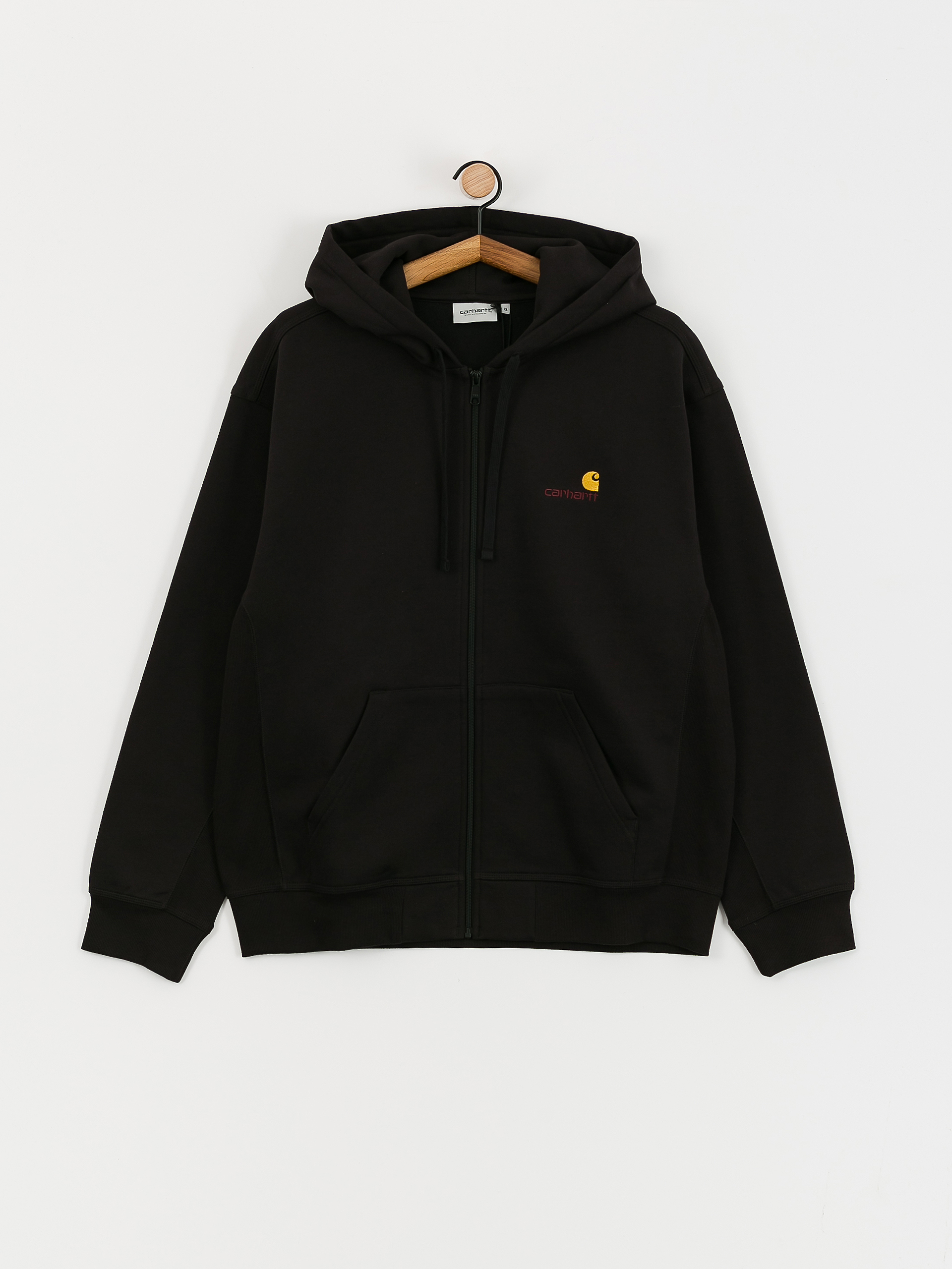 Mikina s kapucňou Carhartt WIP American Script ZHD (black)