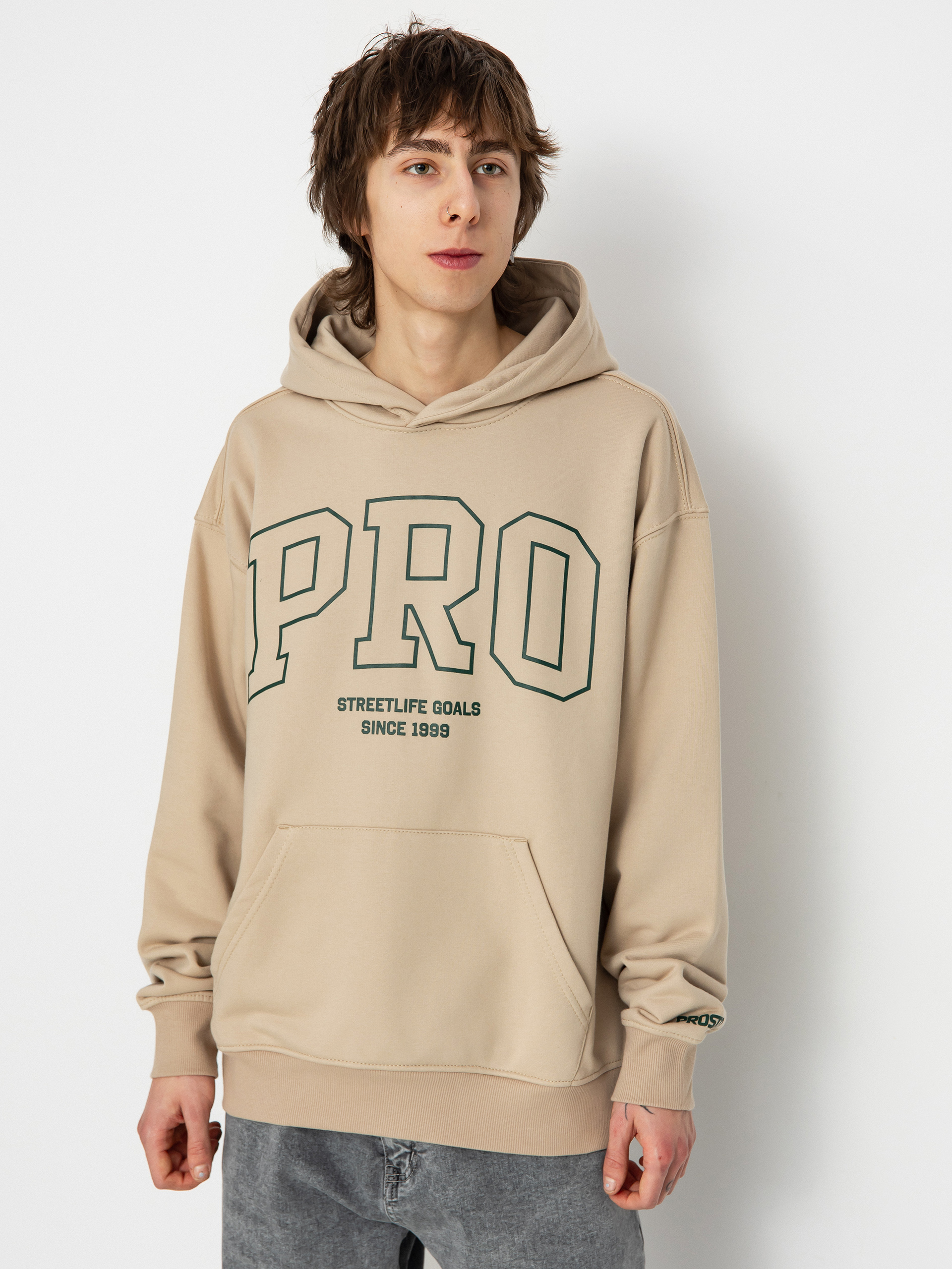 Mikina s kapucňou Prosto Fizmo HD (beige)