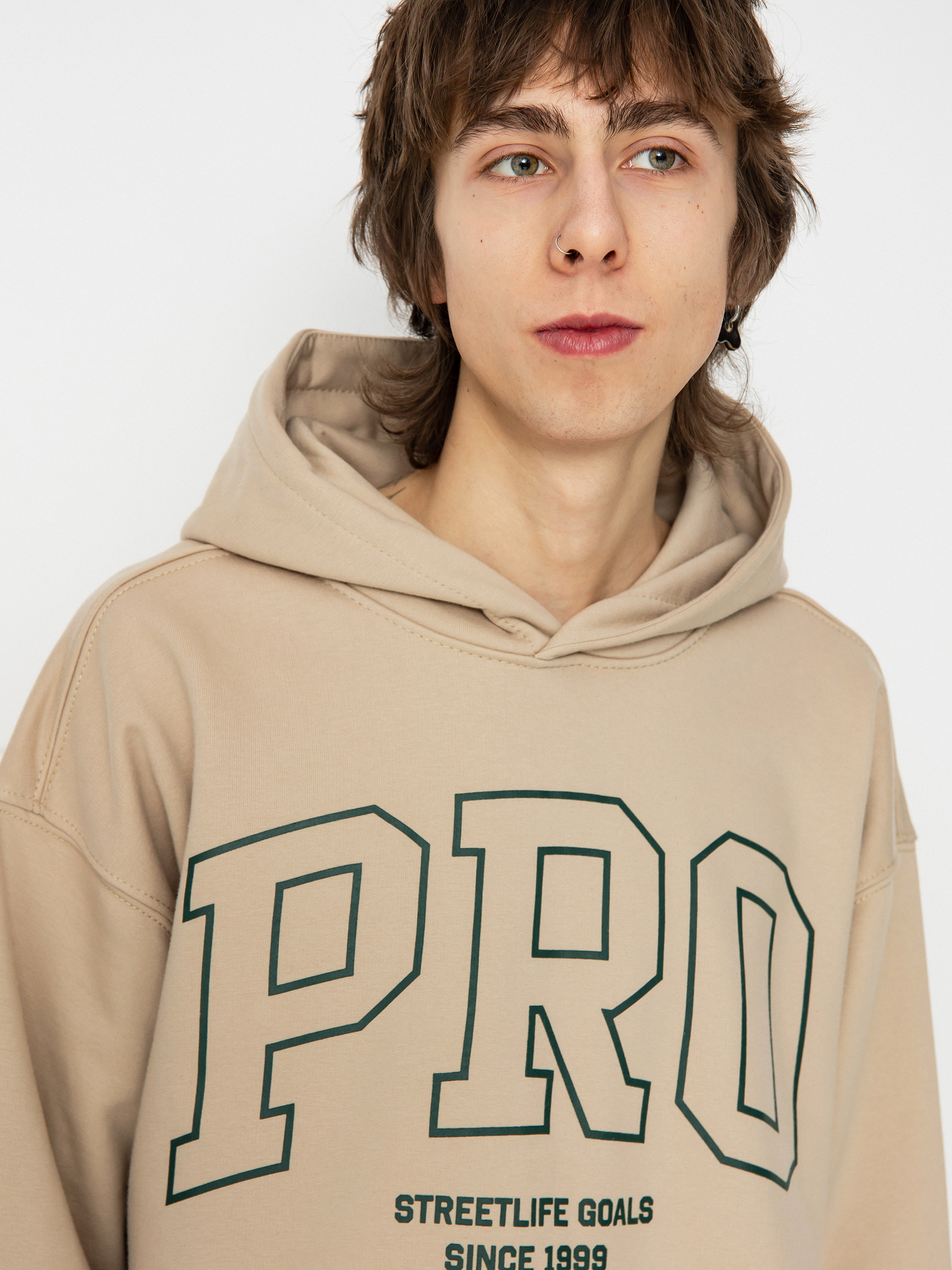 Mikina s kapucňou Prosto Fizmo HD (beige)