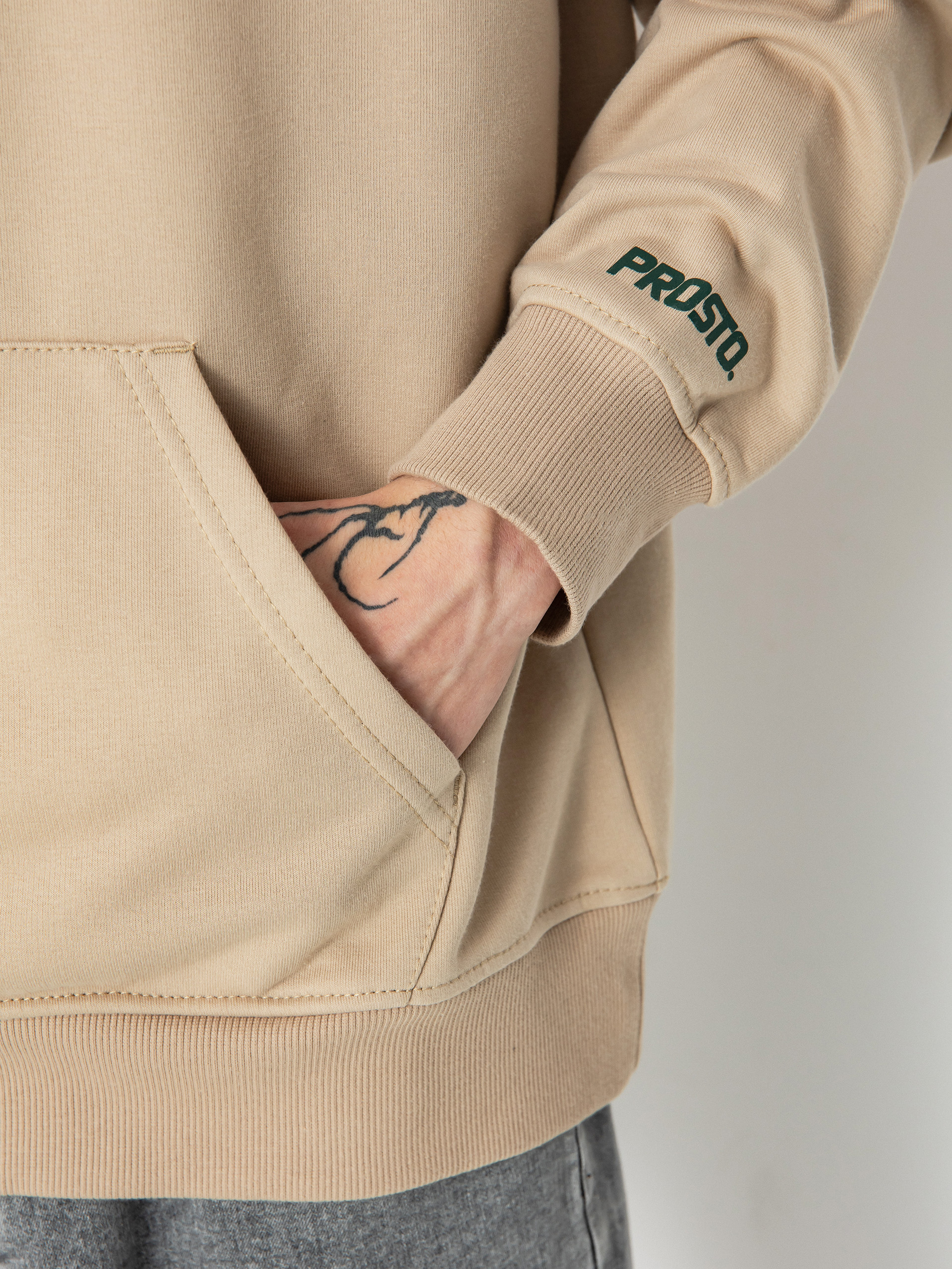 Mikina s kapucňou Prosto Fizmo HD (beige)