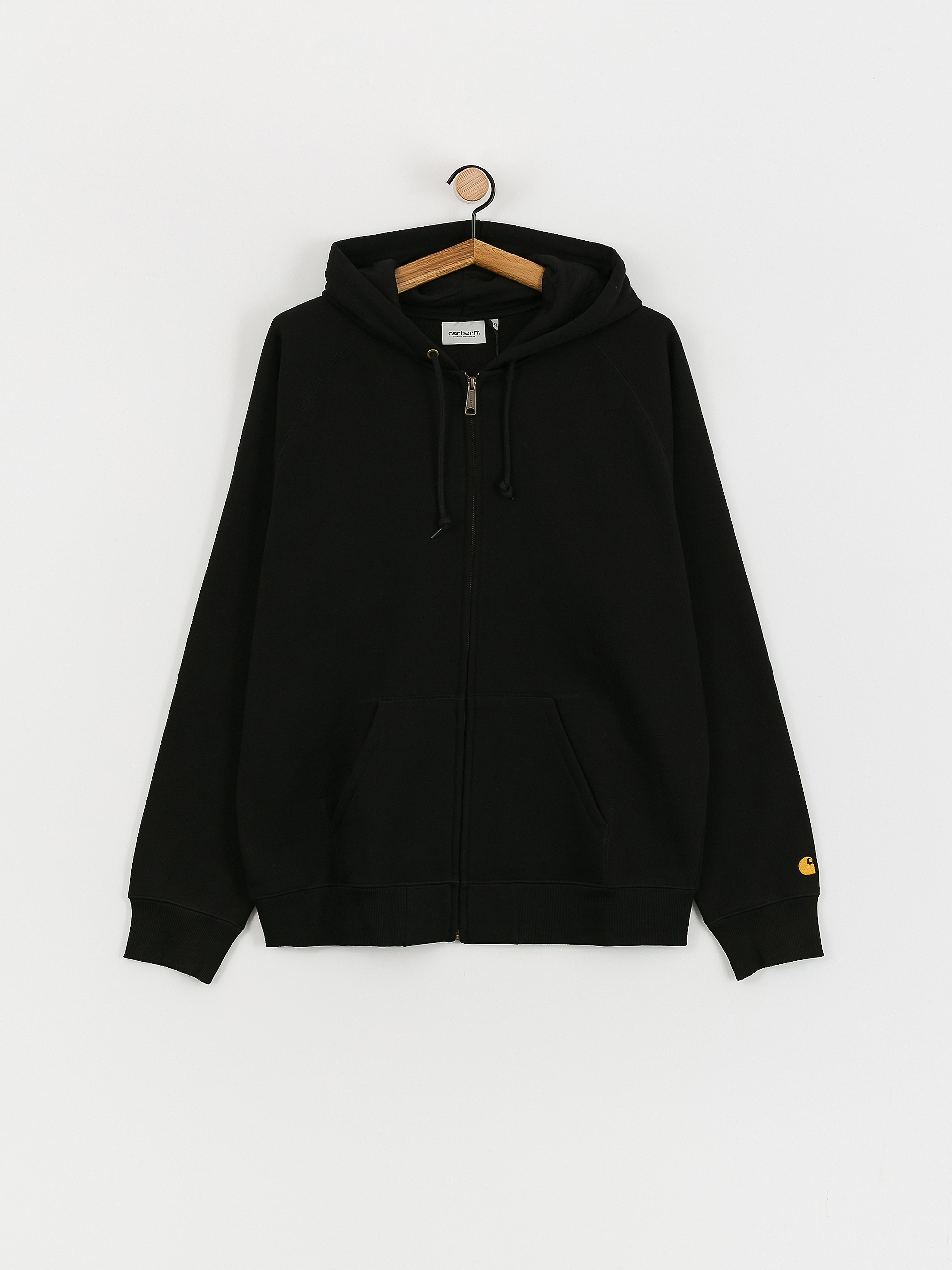 Mikina s kapucňou Carhartt WIP Chase ZHD (black/gold)