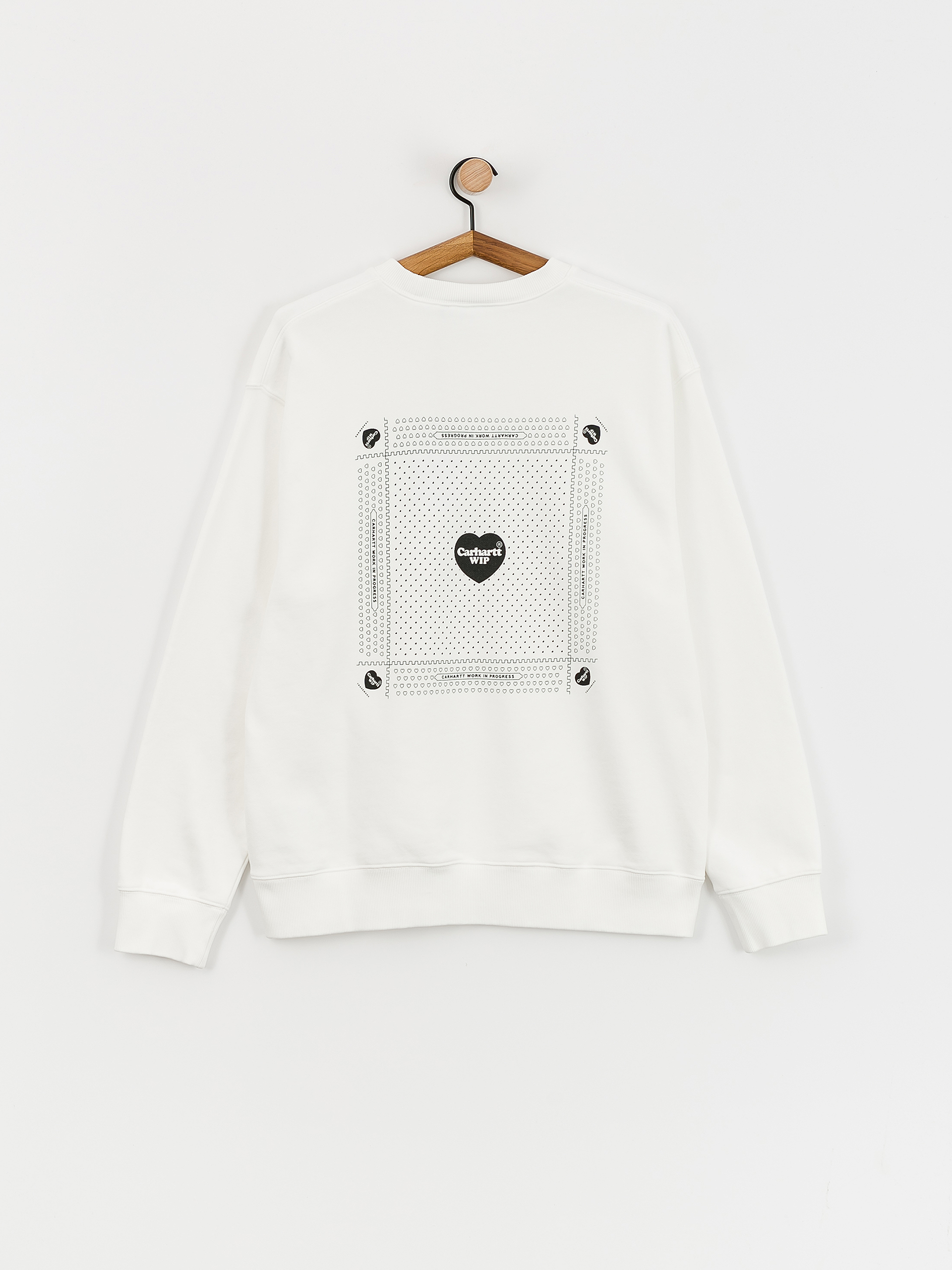 Mikina Carhartt WIP Heart Bandana (white/black)