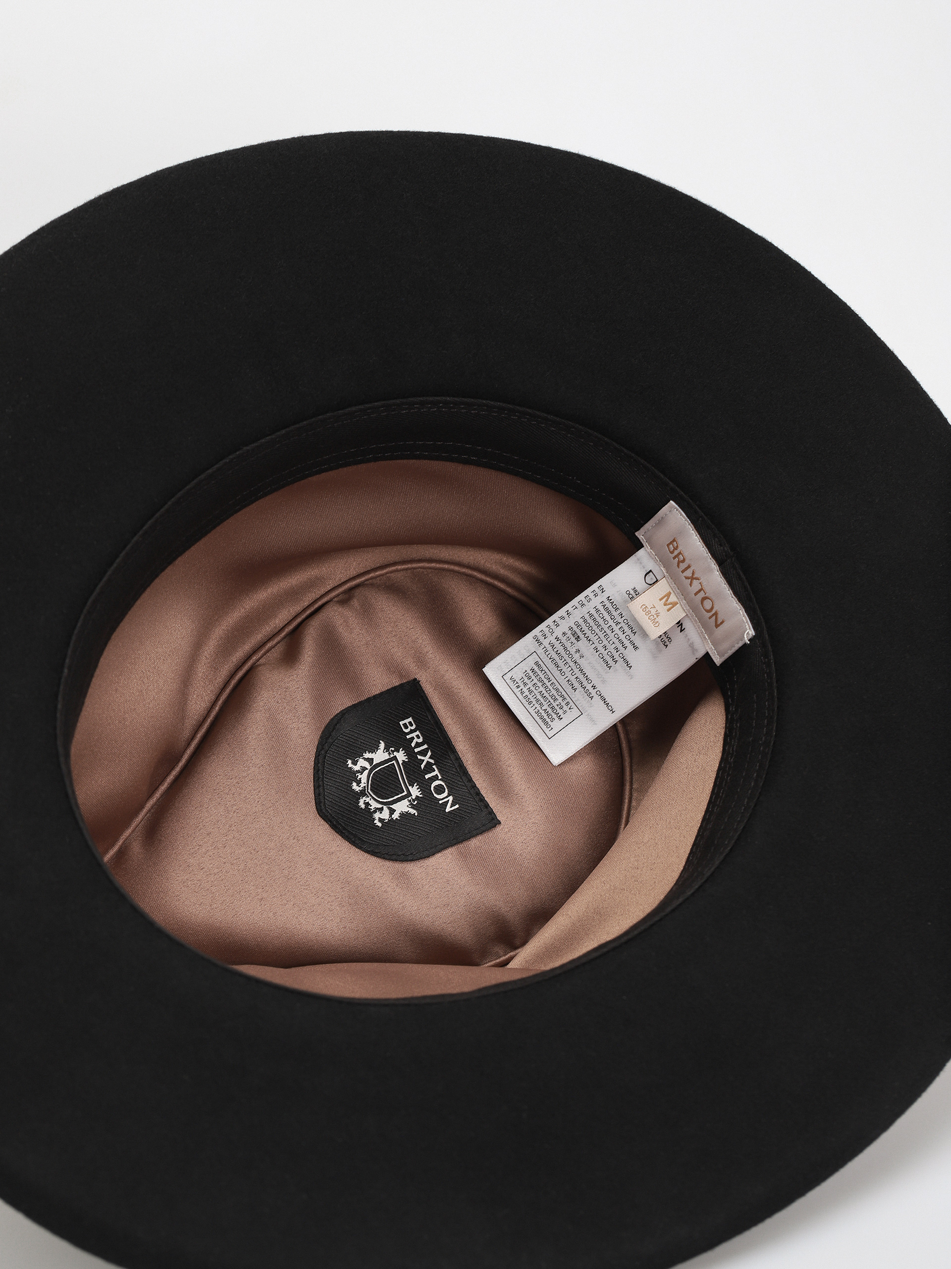 Klobúk Brixton Victoria Felt Fedora Wmn (black/black satin)