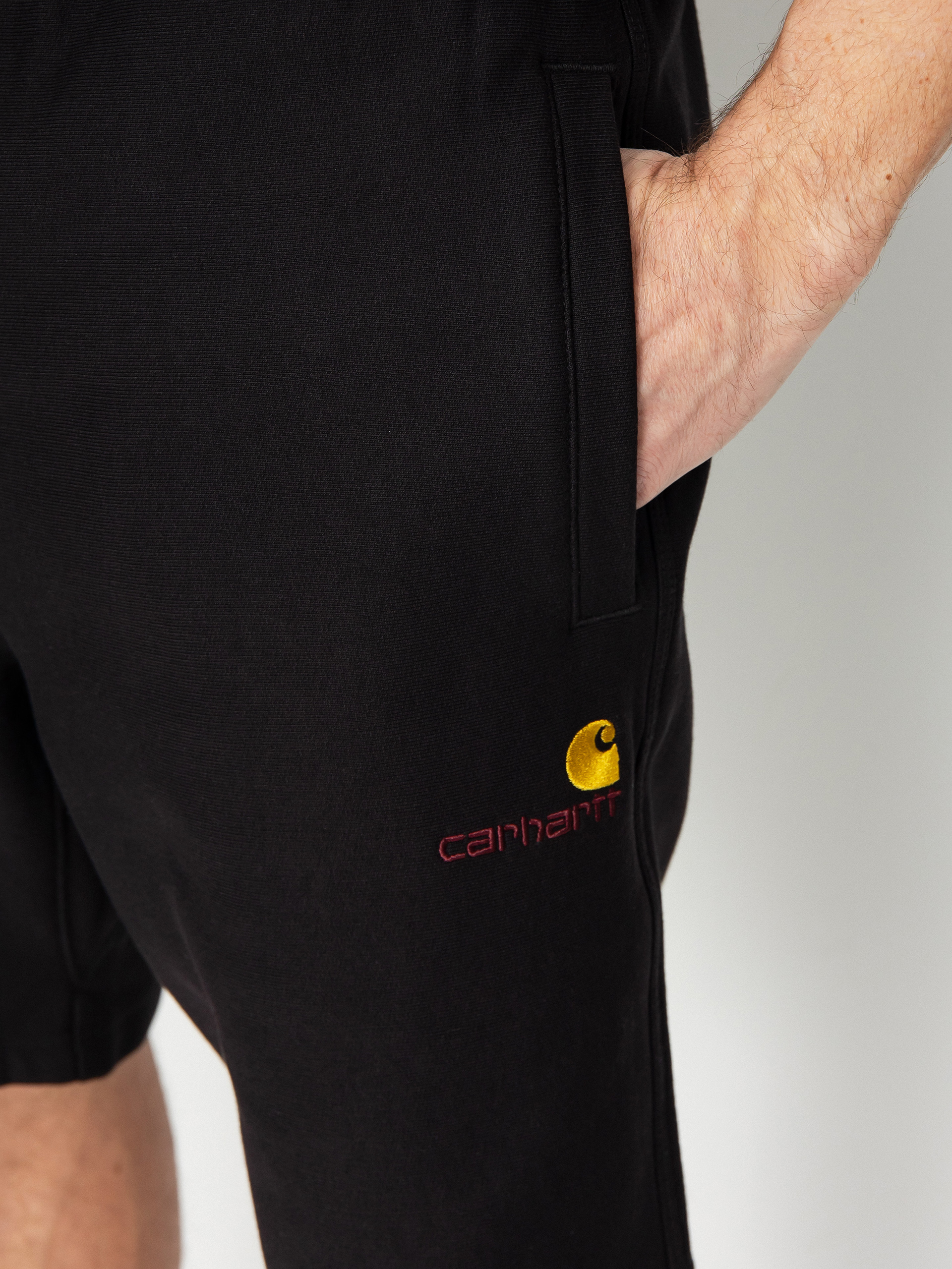 Kraťasy Carhartt WIP American Script (black)