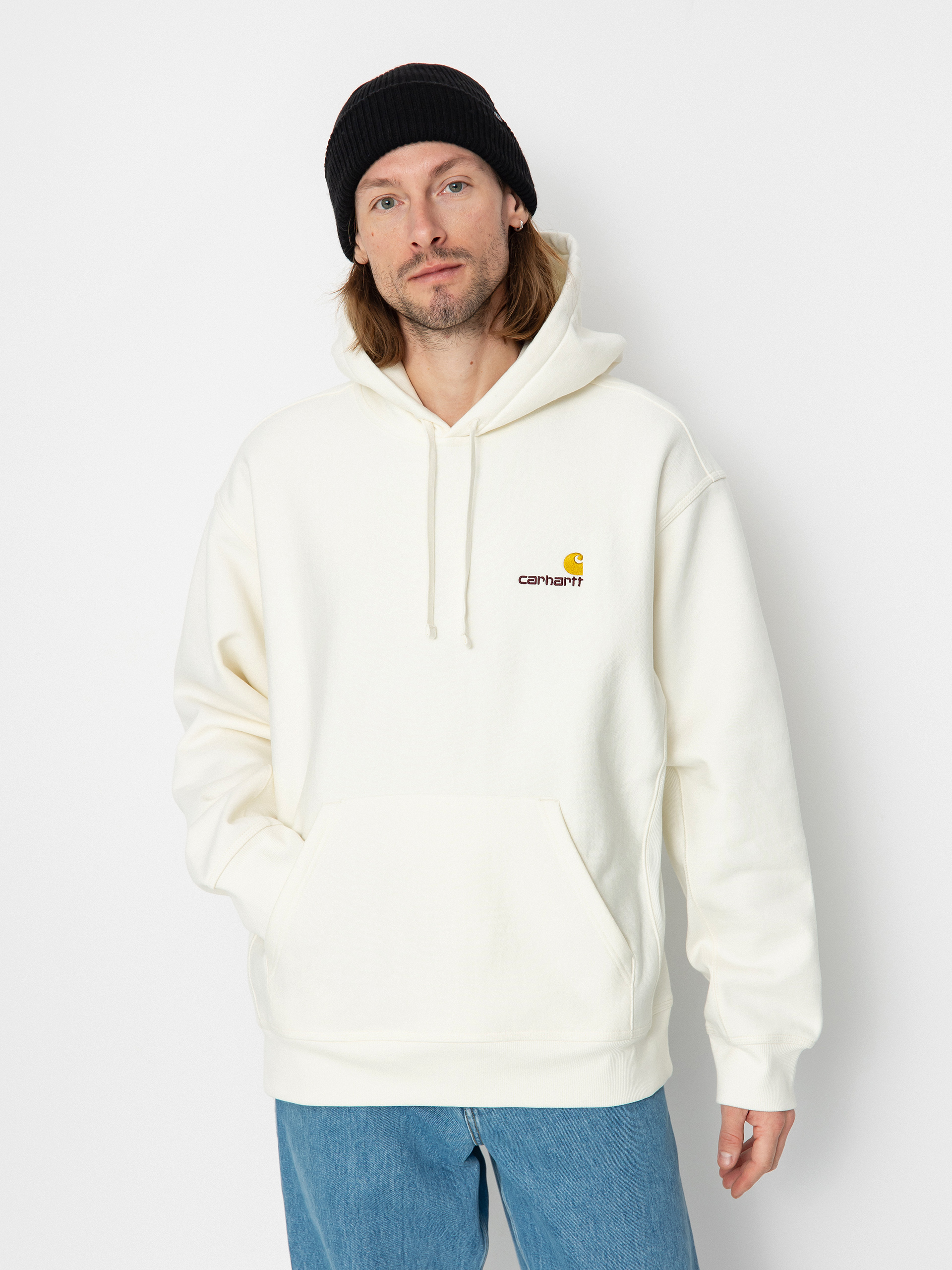 Mikina s kapucňou Carhartt WIP American Script HD (wax)