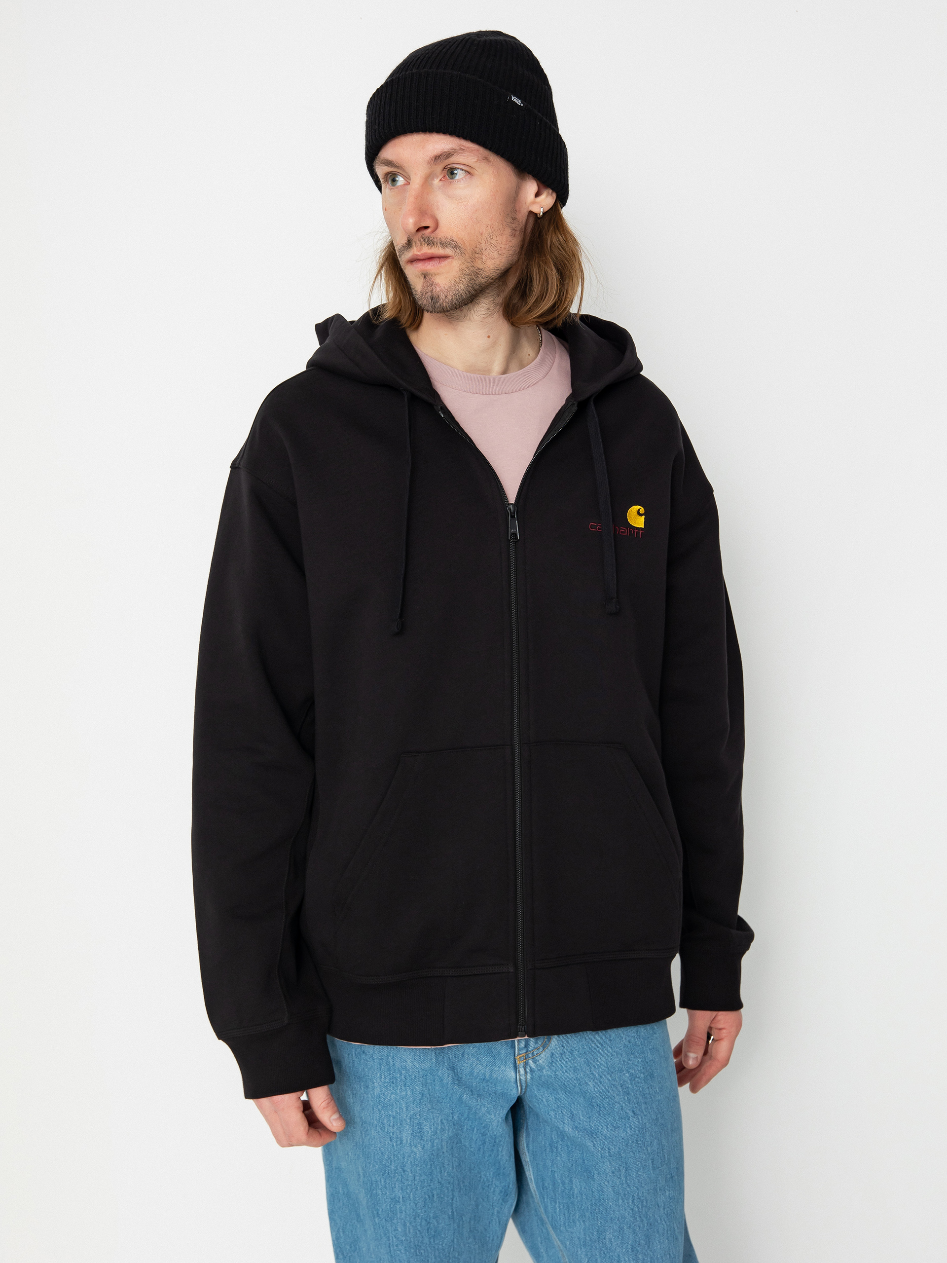 Mikina s kapucu0148ou Carhartt WIP American Script ZHD (black)