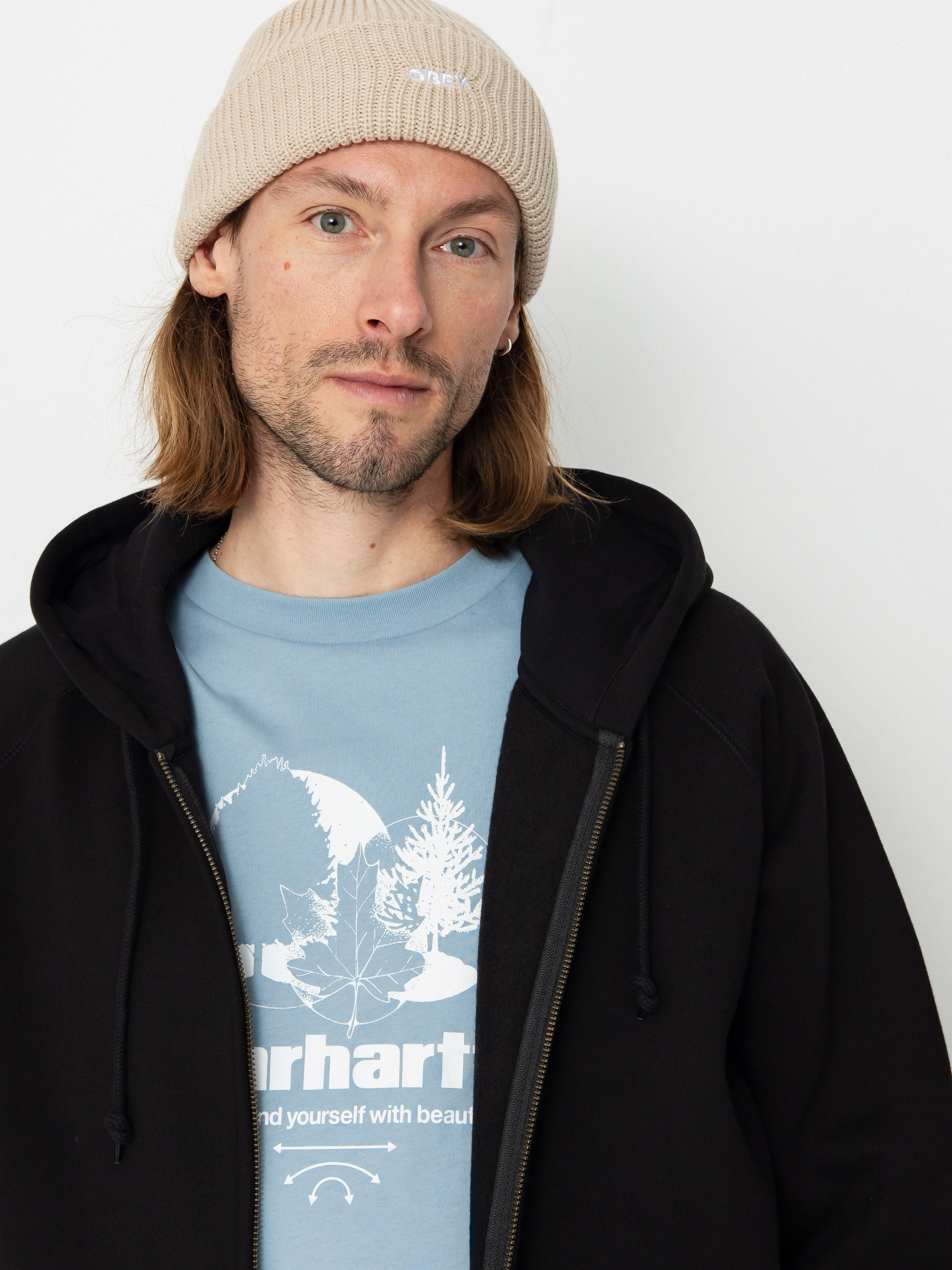 Mikina s kapucňou Carhartt WIP Chase ZHD (black/gold)