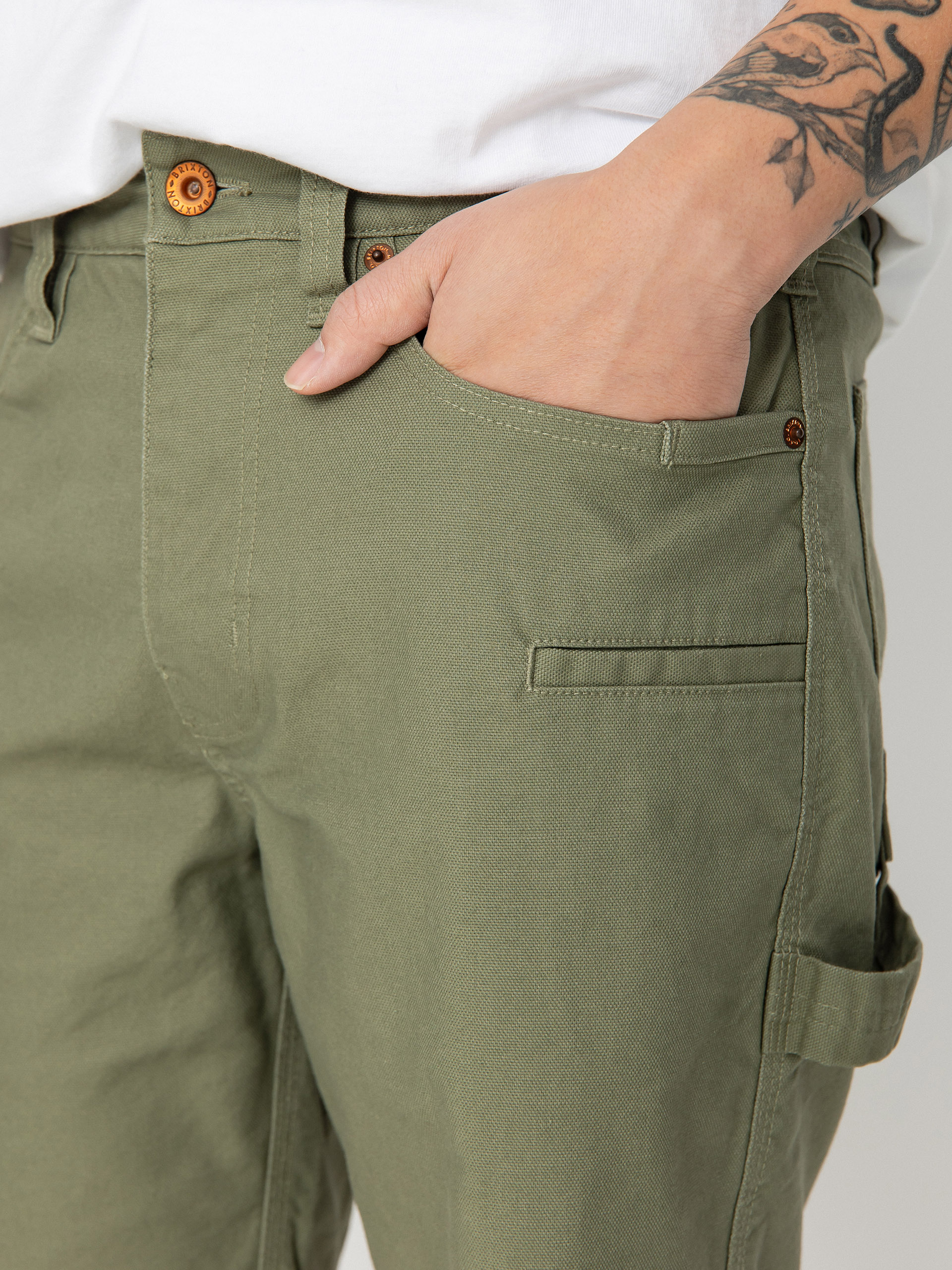 Kraťasy Brixton Builders Carpenter (olive surplus)
