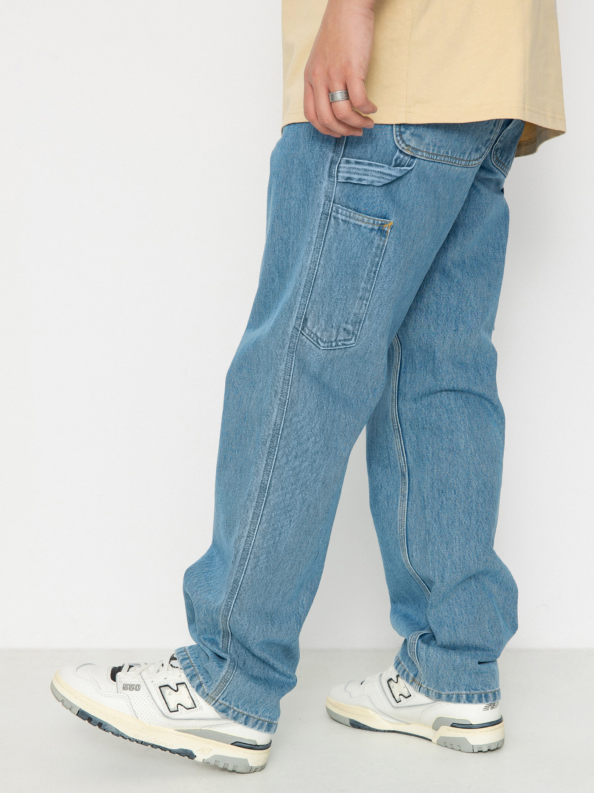 Nohavice Carhartt WIP Single Knee (blue)