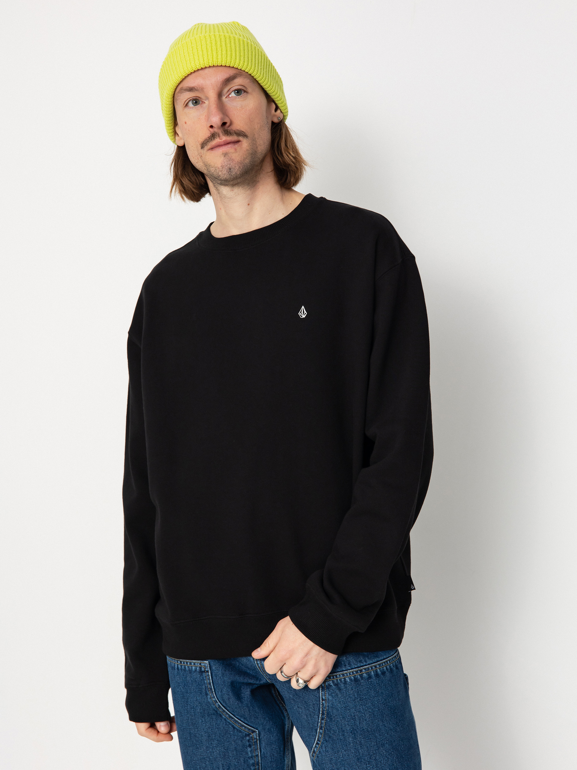 Mikina Volcom Single Stone Crew (black)