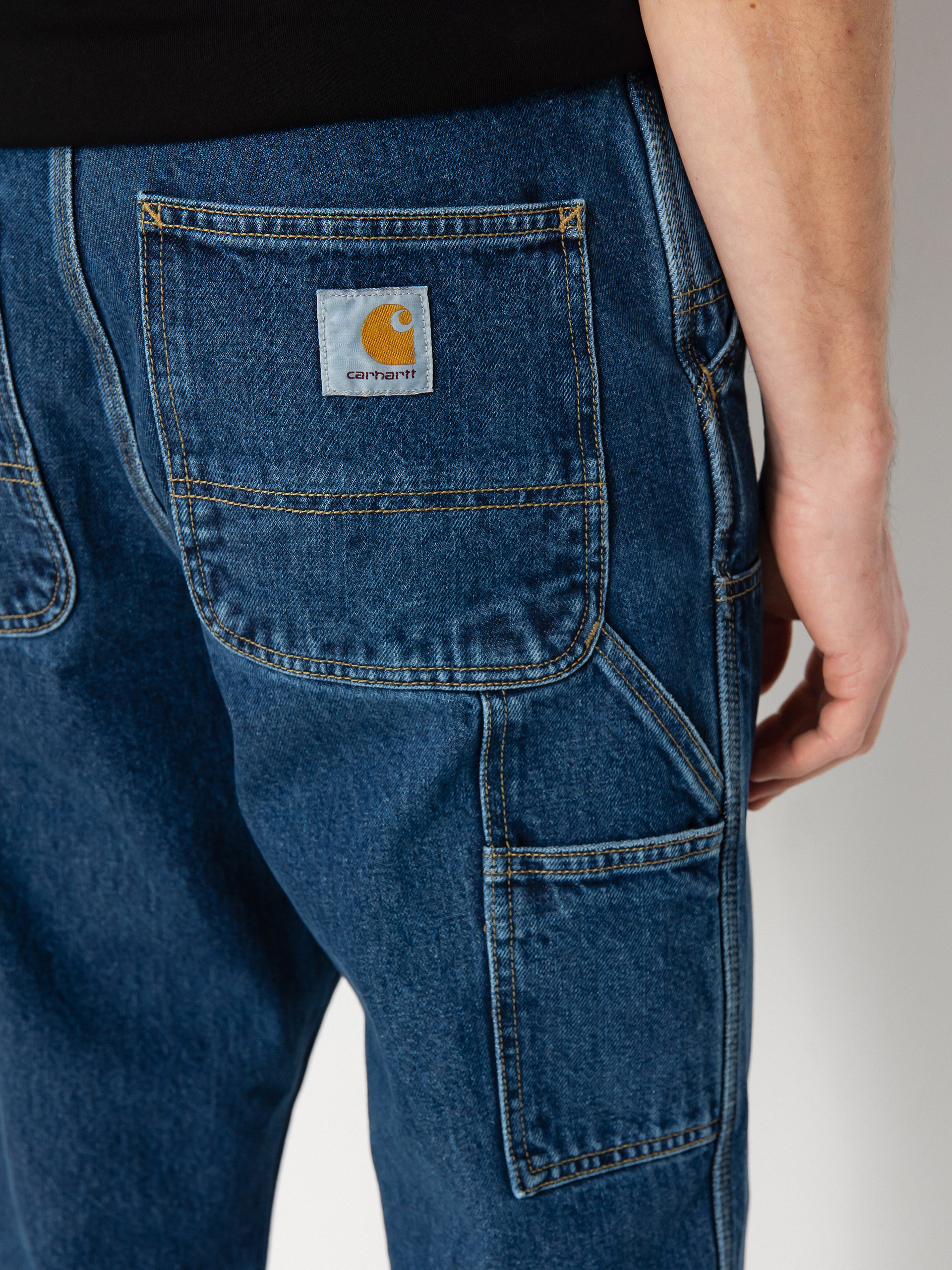 Nohavice Carhartt WIP Double Knee (blue)