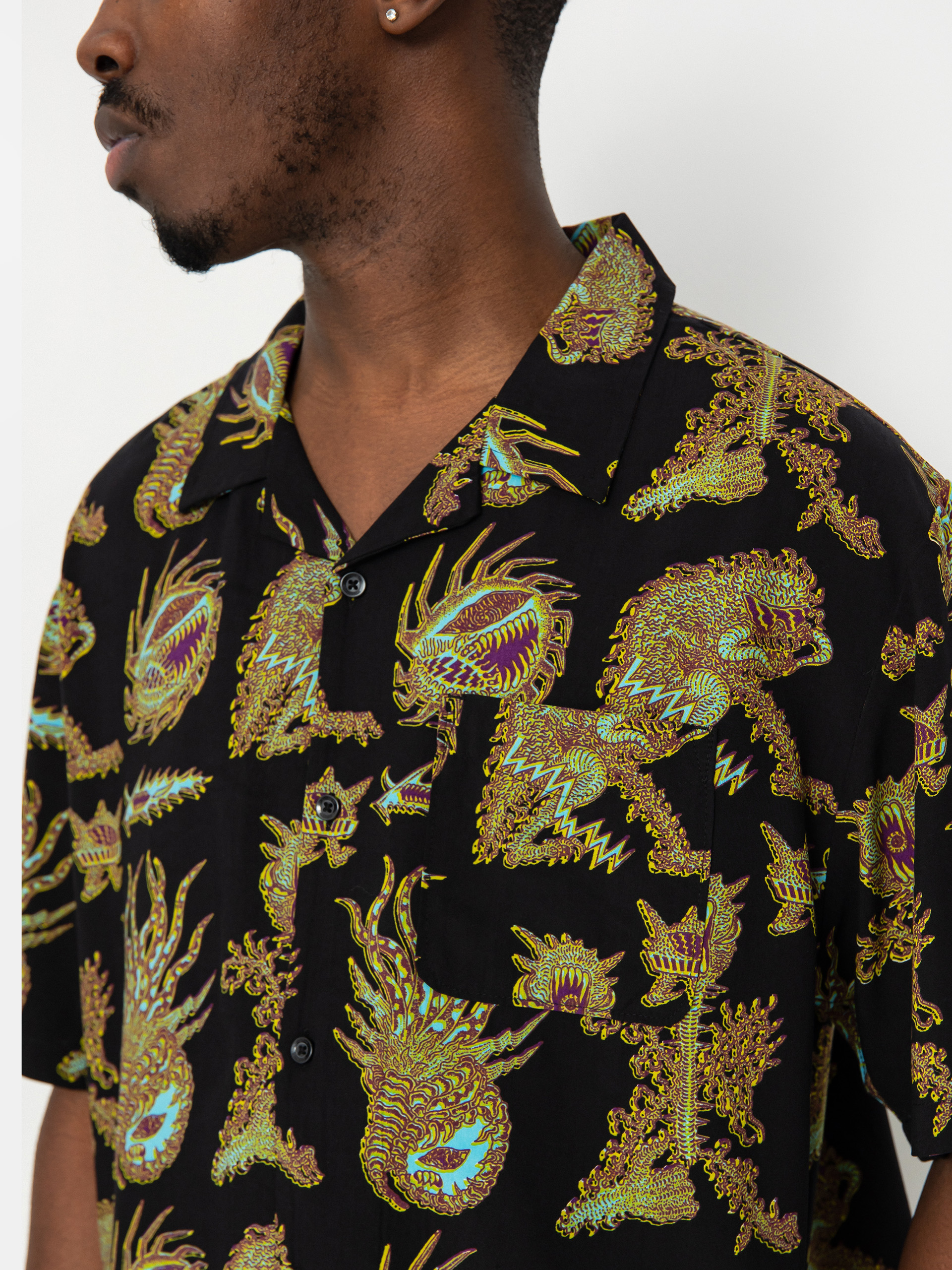 Košeľa Volcom Fa Tetsunori (black)