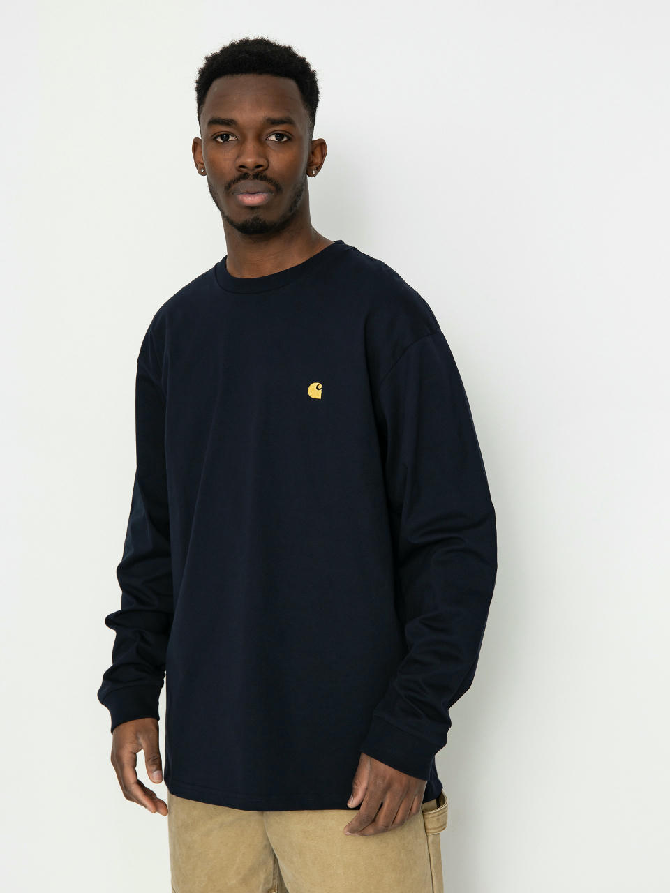 Triko Carhartt WIP Chase (dark navy/gold)