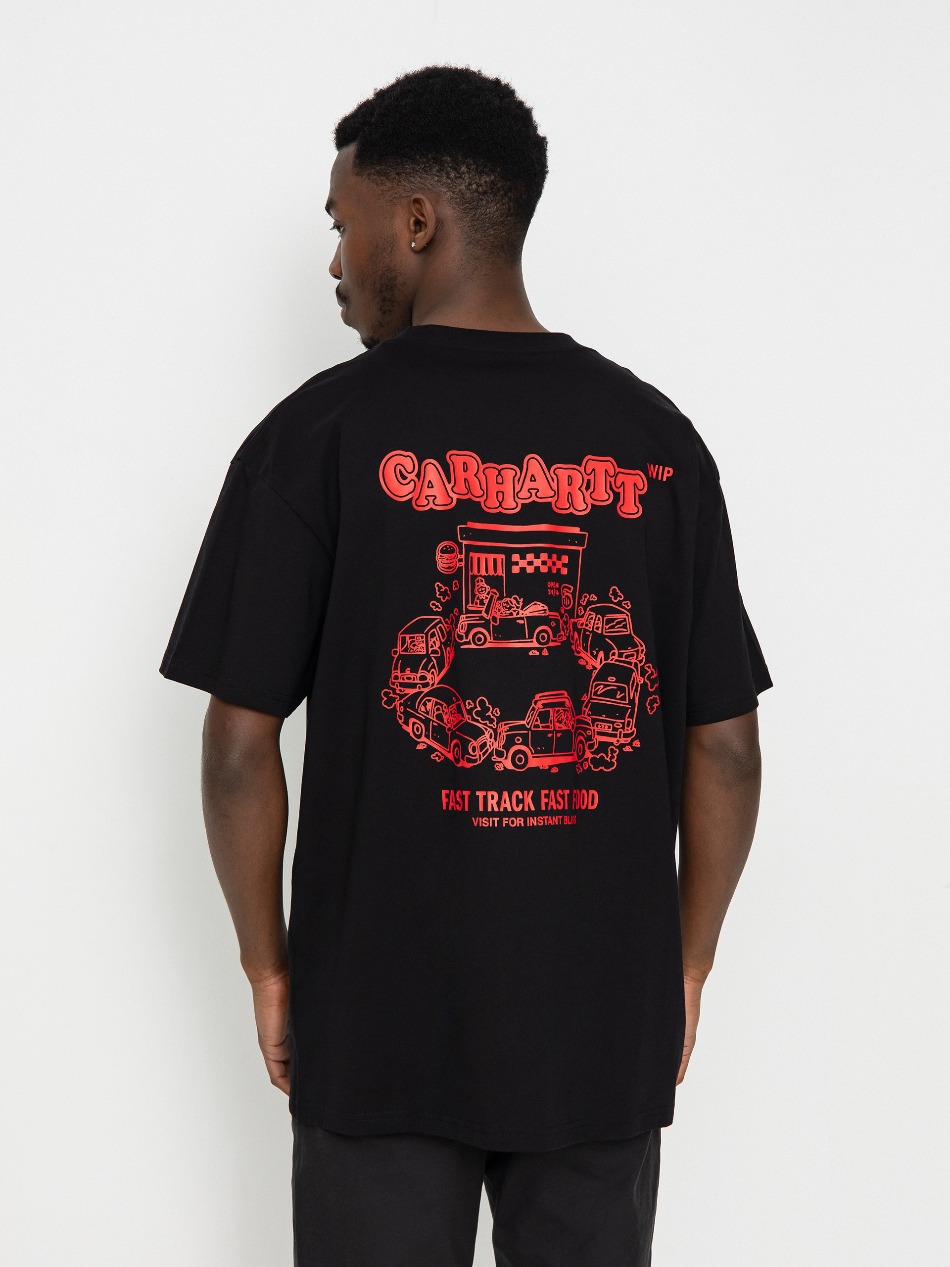 Tričko Carhartt WIP Fast Food (black/red)