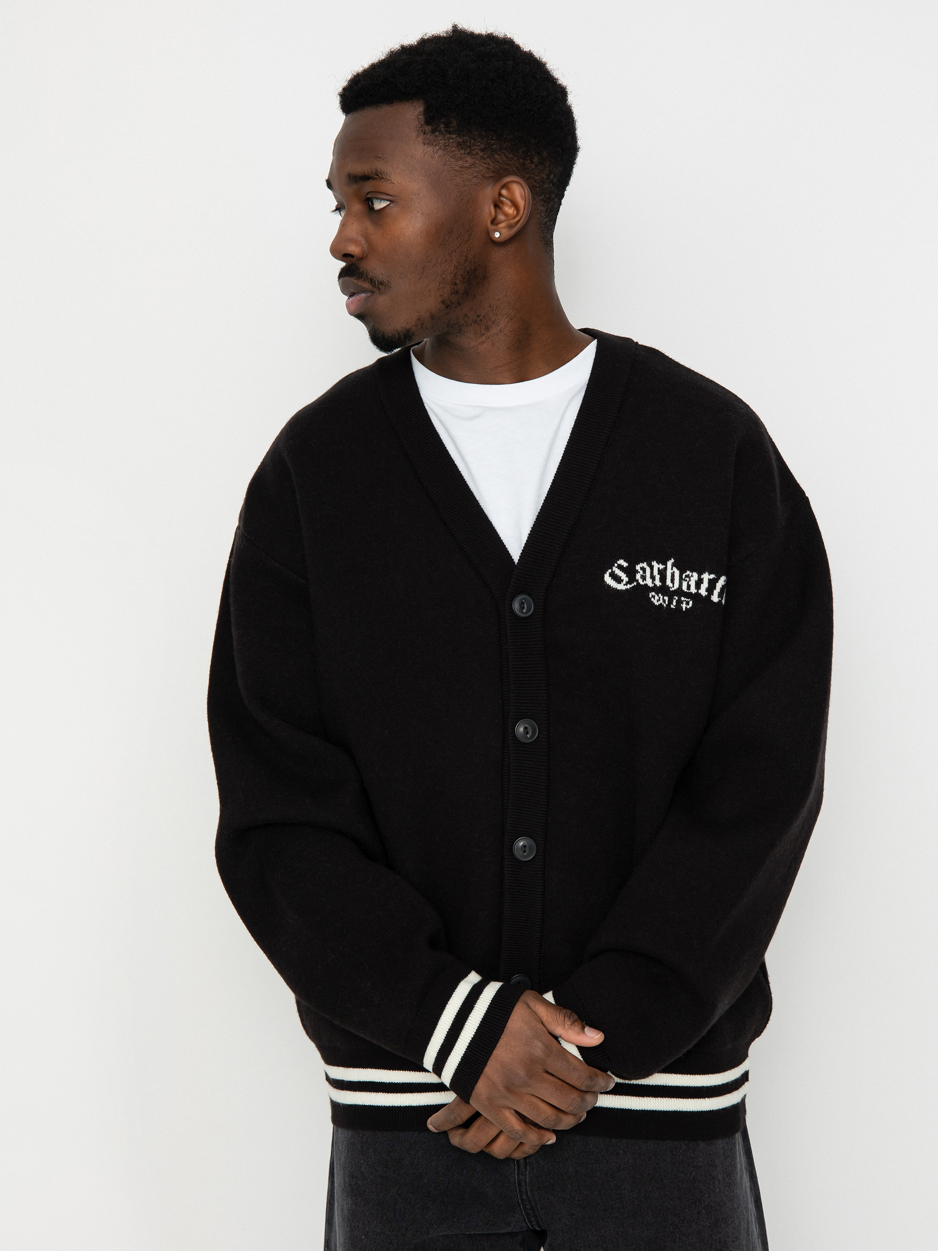Sveter Carhartt WIP Onyx Cardigan (black/wax)