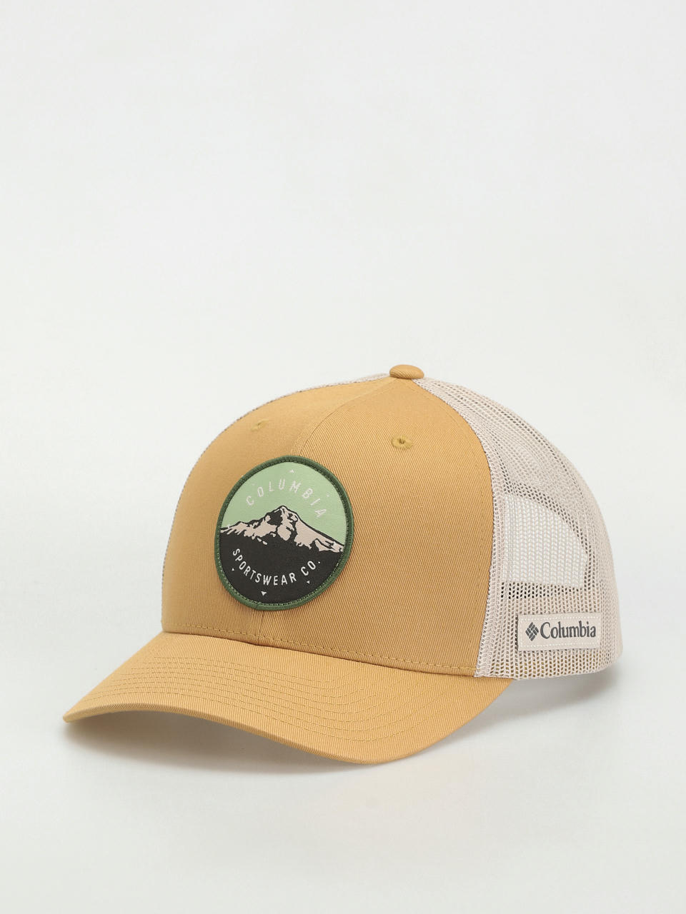 Šiltovka Columbia Mesh Snap Back (light camel/dark stone/mt hood circle)