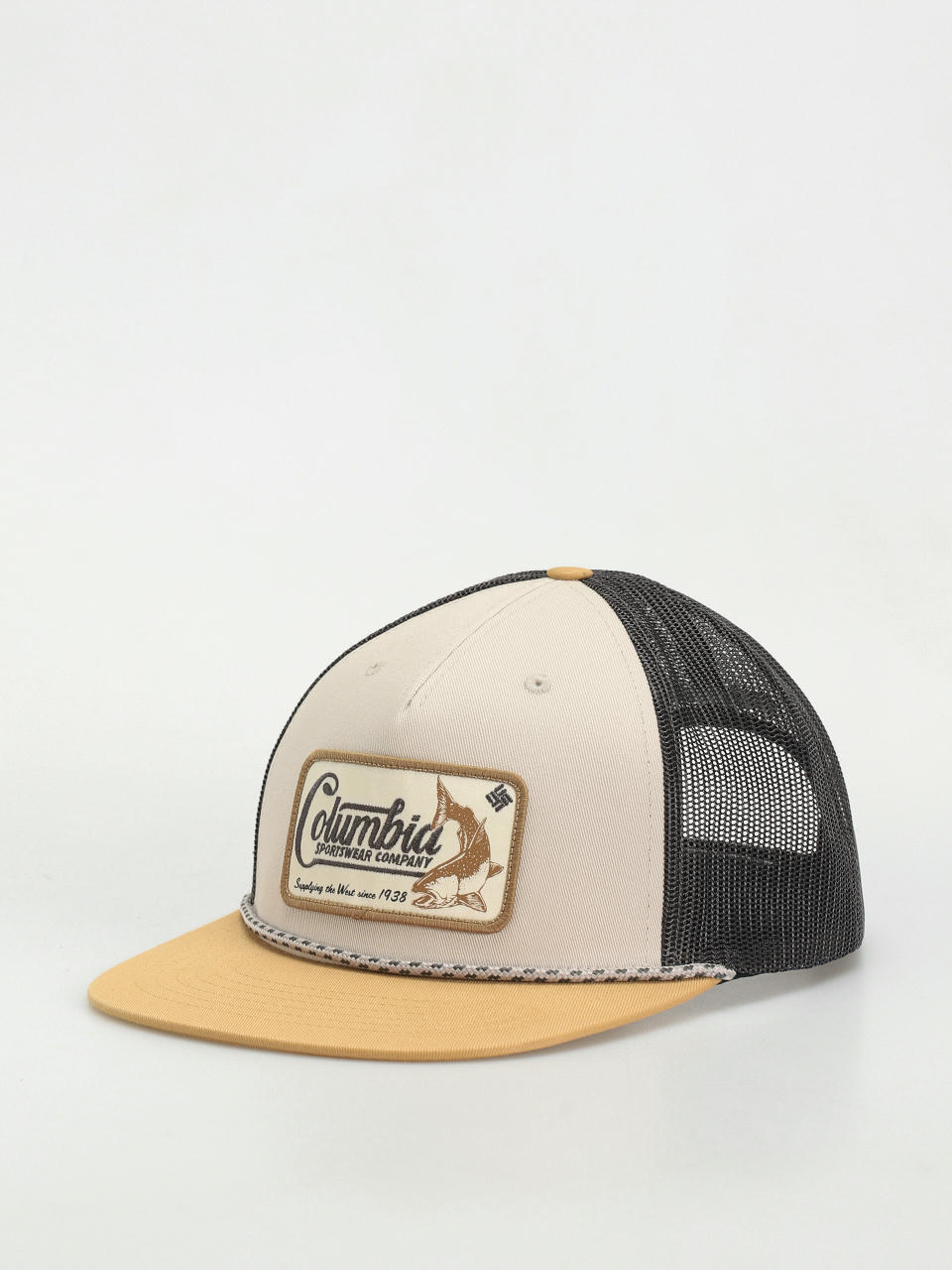 Šiltovka Columbia Flat Brim Snap Back (dark stone/light camel/west fish)