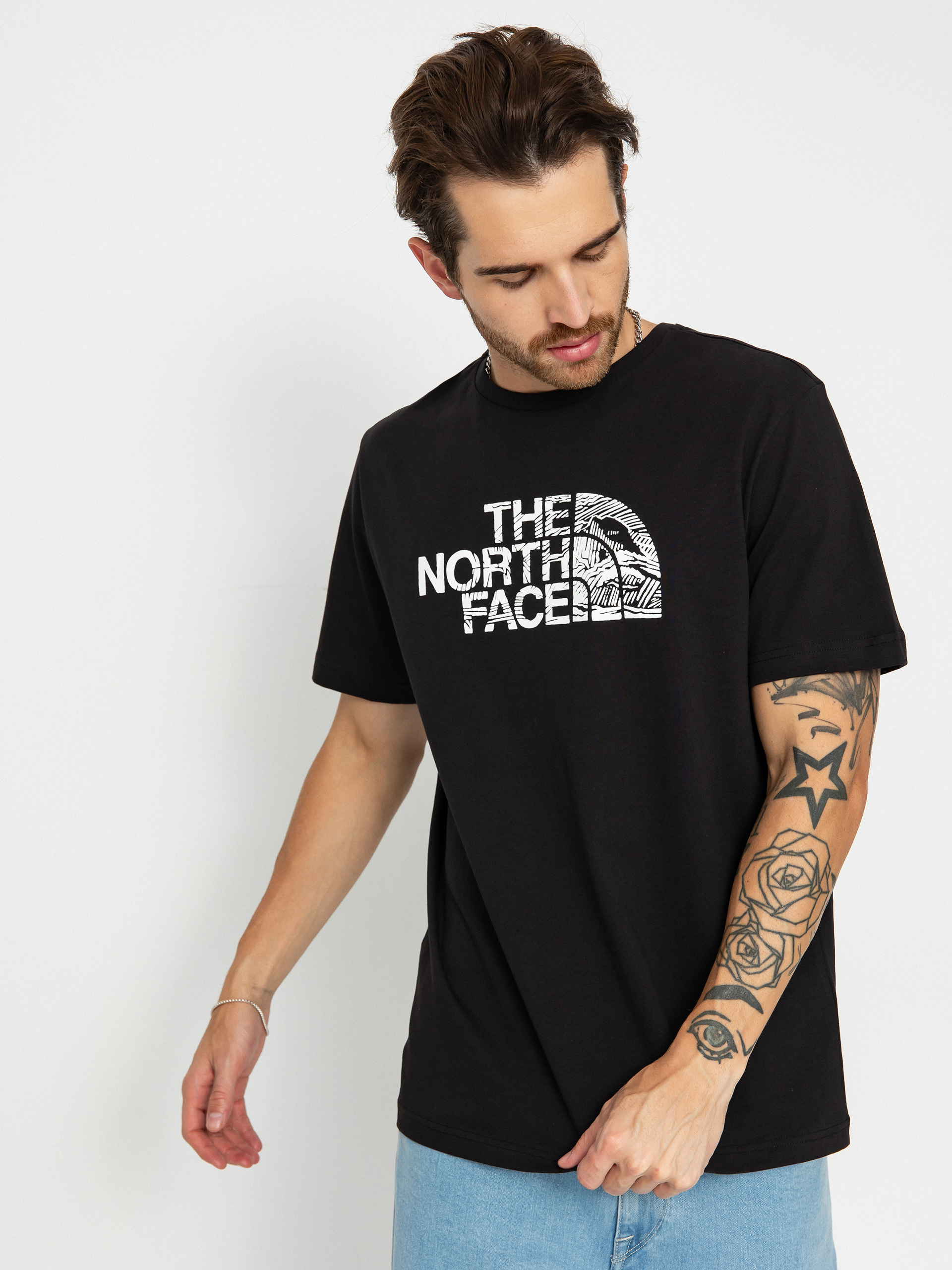 Tričko The North Face Woodcut Dome (tnf black)