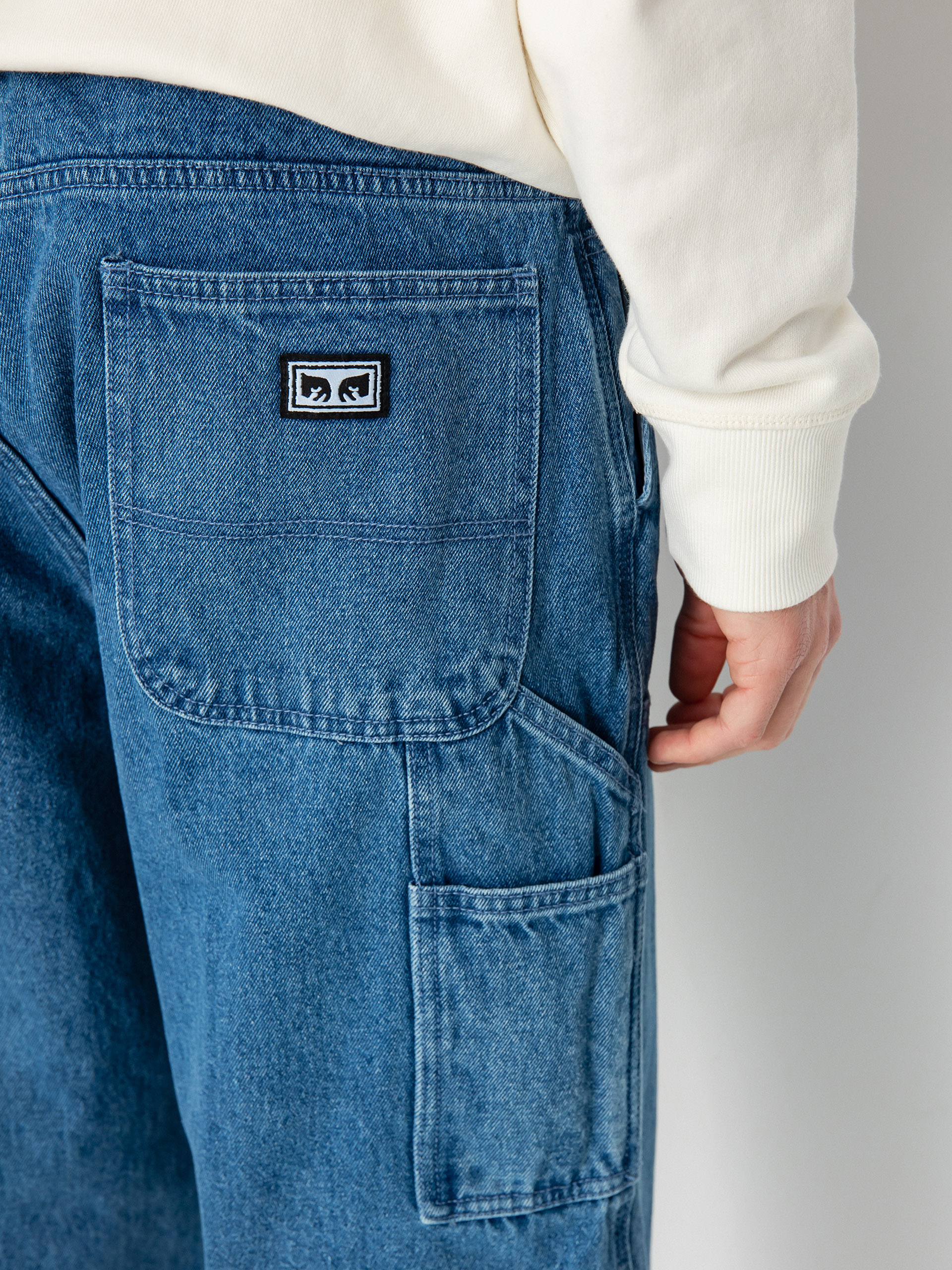 Nohavice OBEY Bigwig Denim Carpenter (light indigo)