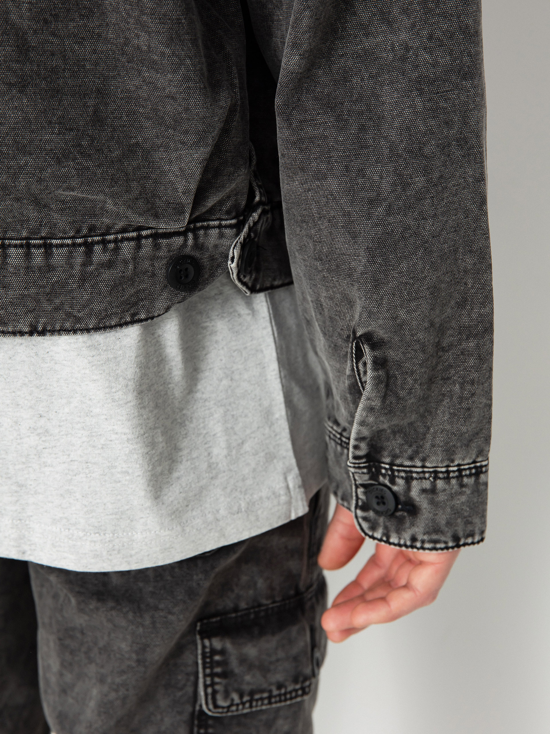 Bunda Dickies Newington (dble dye/acid wash black)