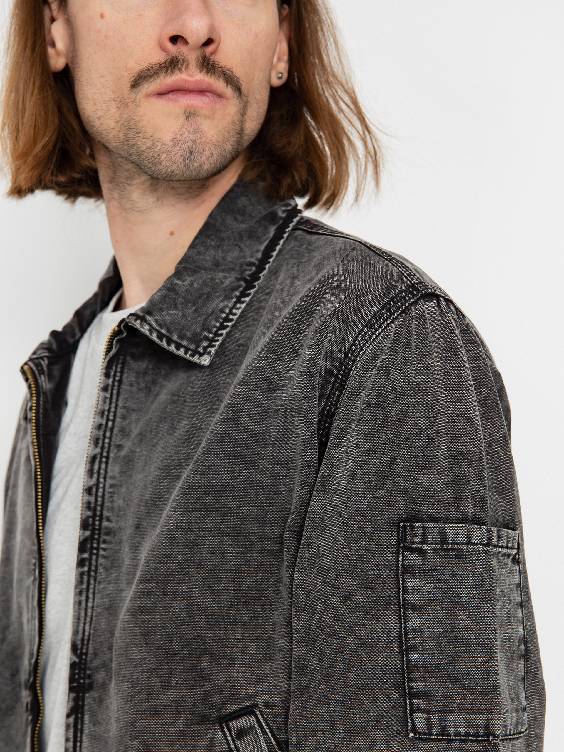 Bunda Dickies Newington (dble dye/acid wash black)