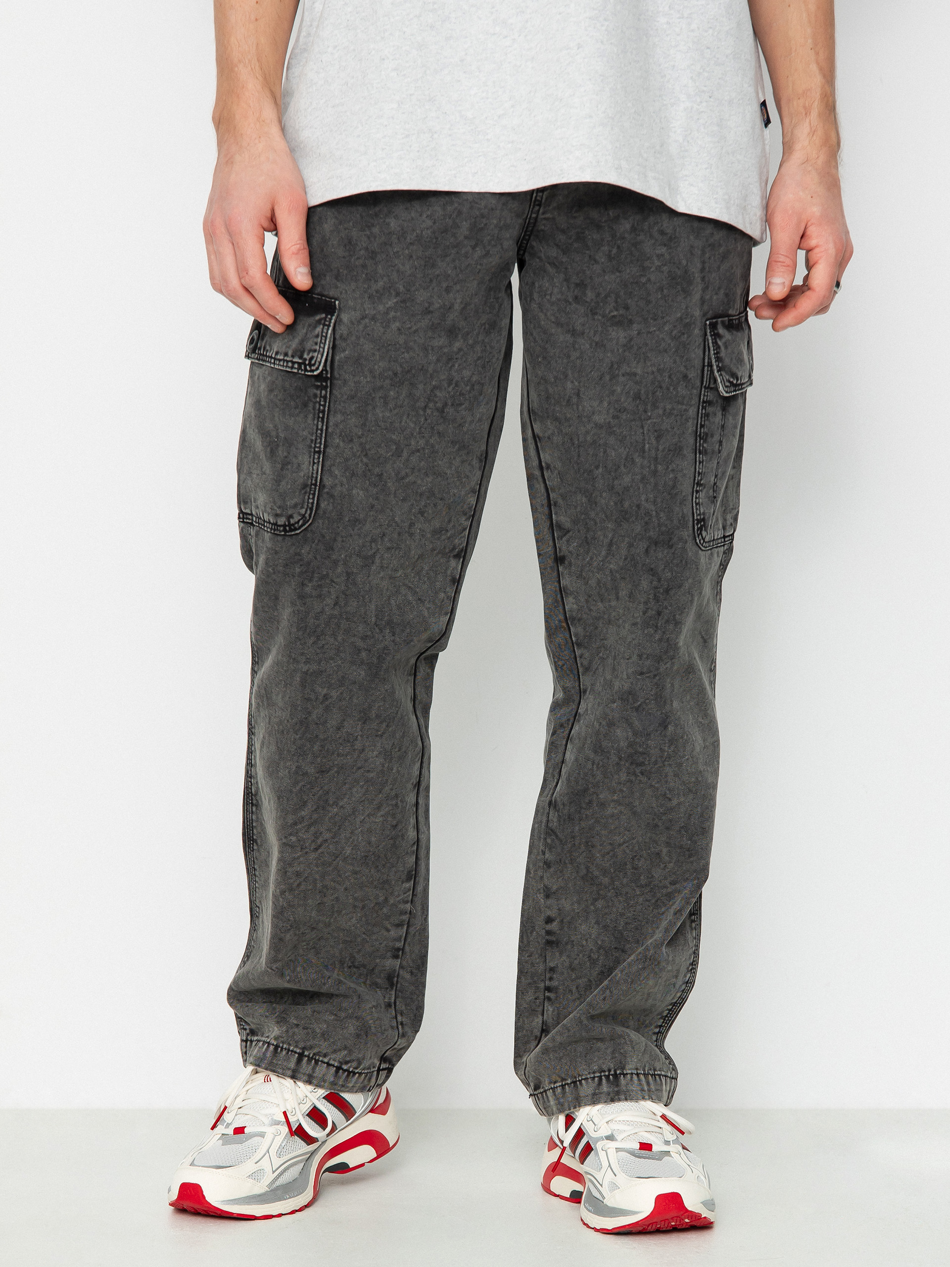 Nohavice Dickies Newington (dble dye/acid wash black)