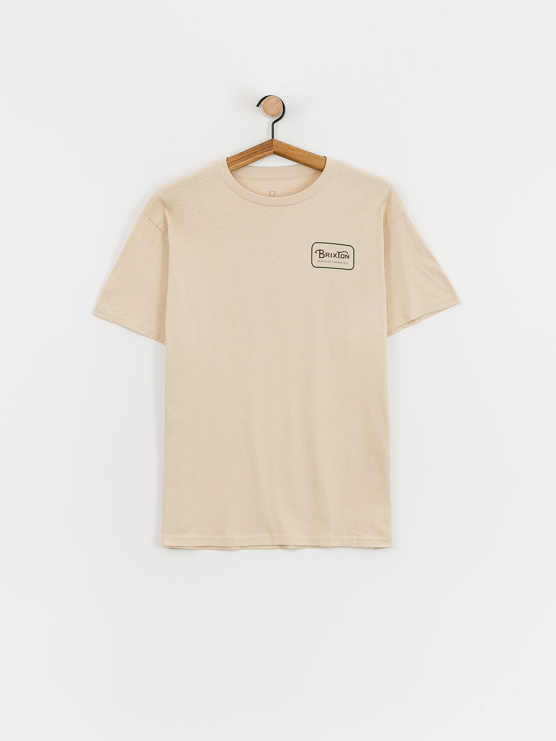 Tričko Brixton Grade Stt (cream/trekking green/sepia)