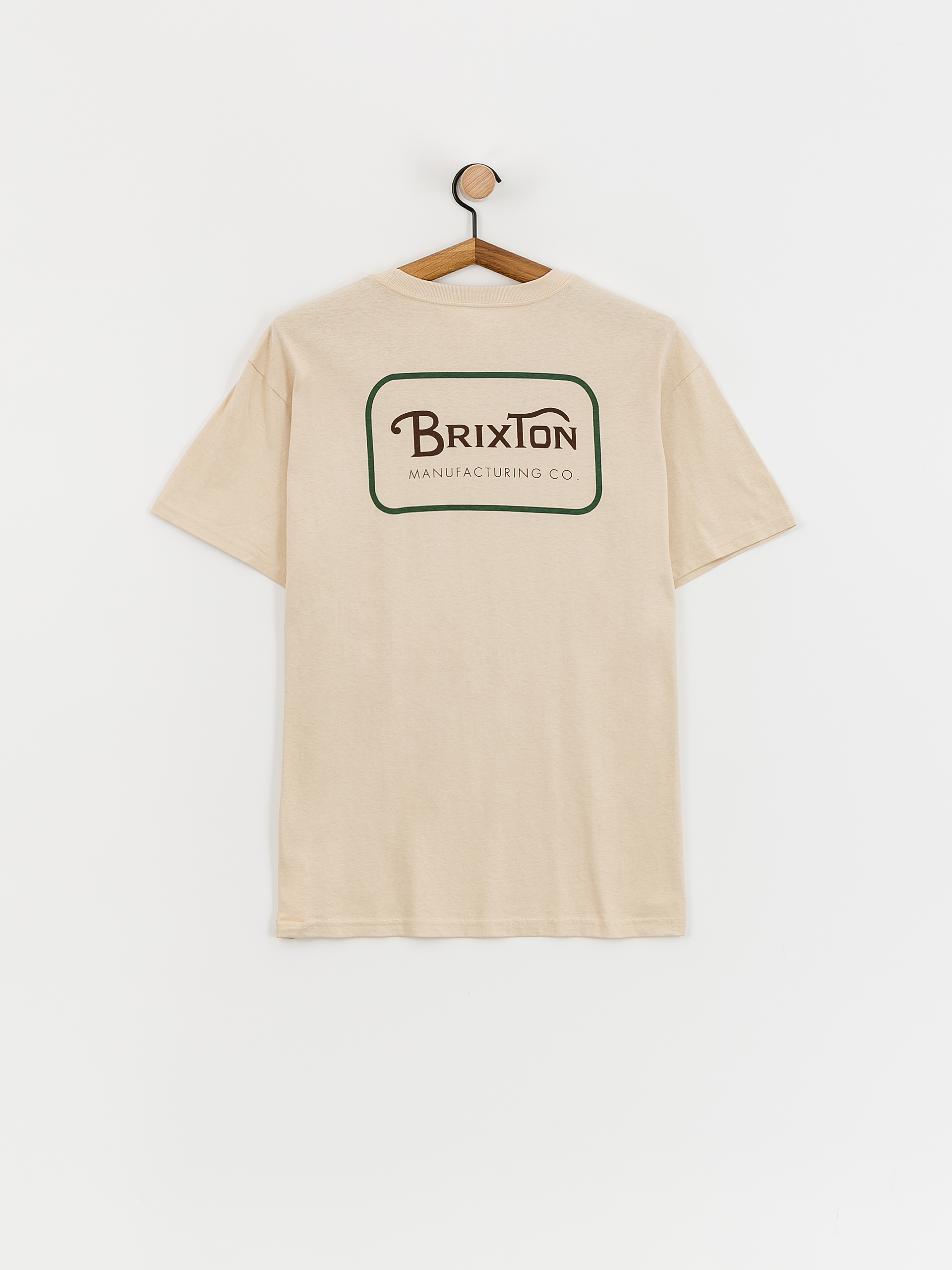 Tričko Brixton Grade Stt (cream/trekking green/sepia)
