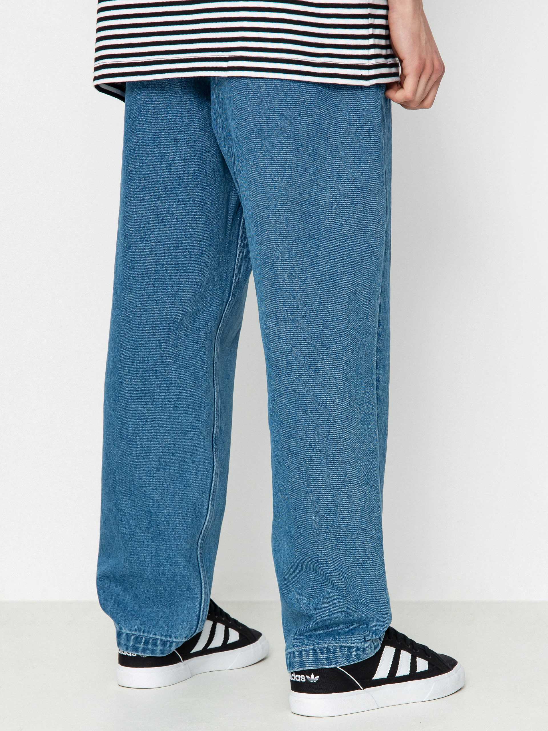 Nohavice OBEY Fubar Pleated Denim (light indigo)