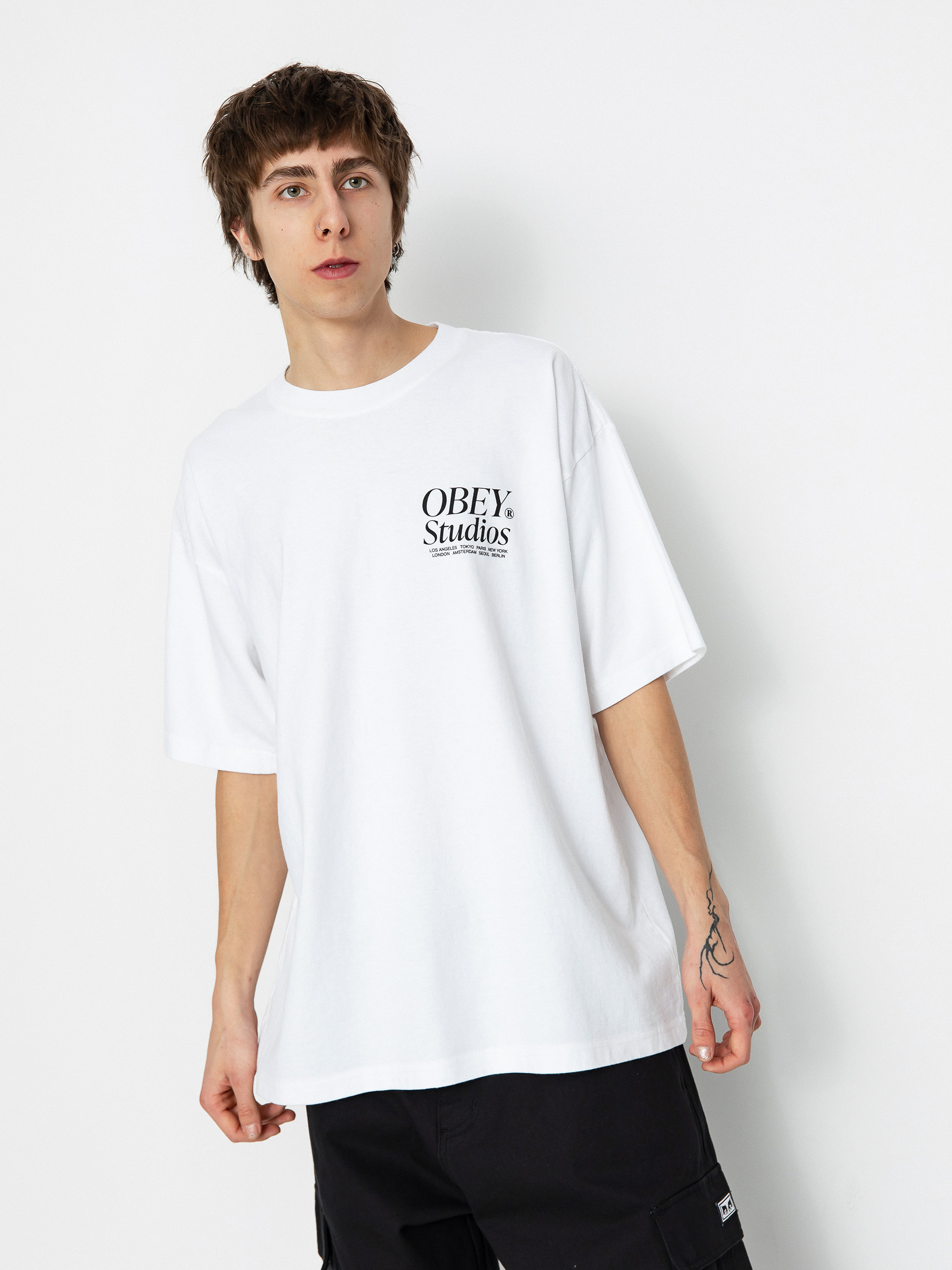 Tričko OBEY Studios Icon (white)