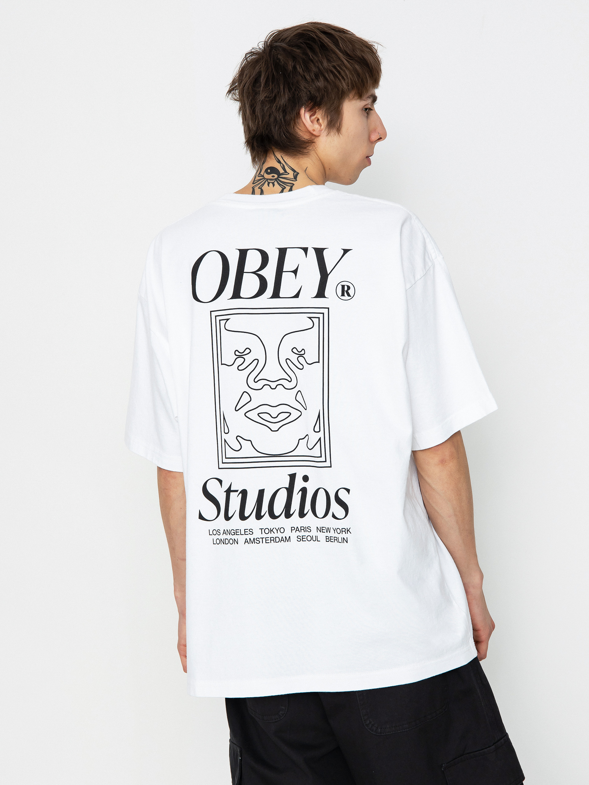 Tričko OBEY Studios Icon (white)