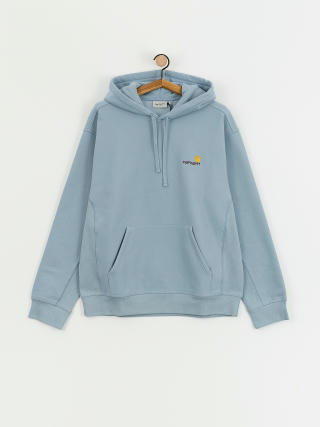 Mikina s kapucňou Carhartt WIP American Script HD (frosted blue)