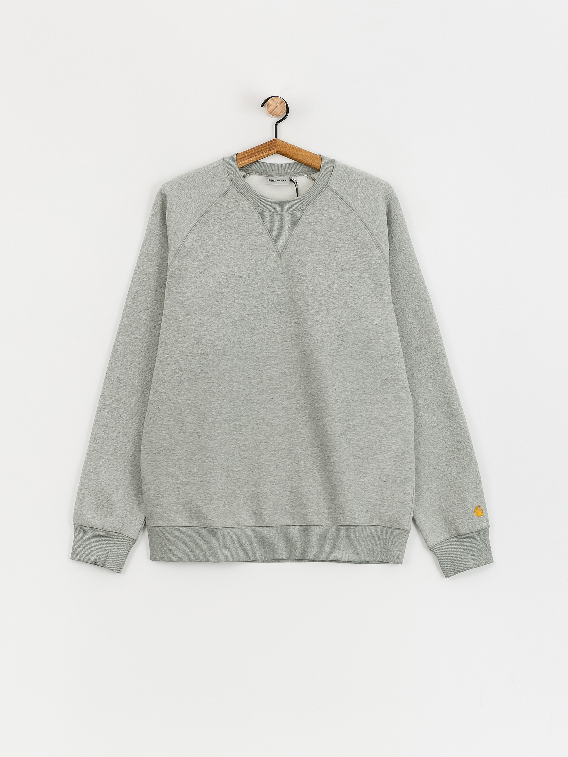 Mikina Carhartt WIP Chase (grey heather/gold)