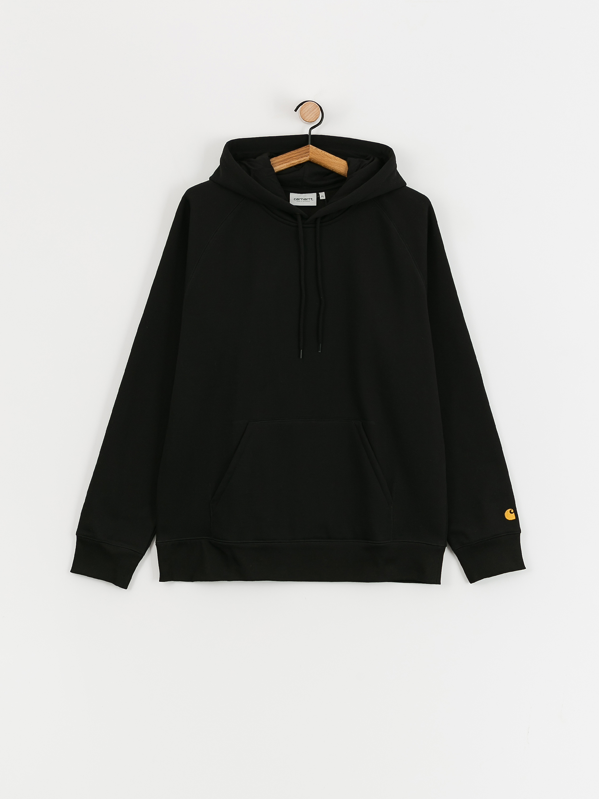 Mikina s kapucňou Carhartt WIP Chase HD (black/gold)