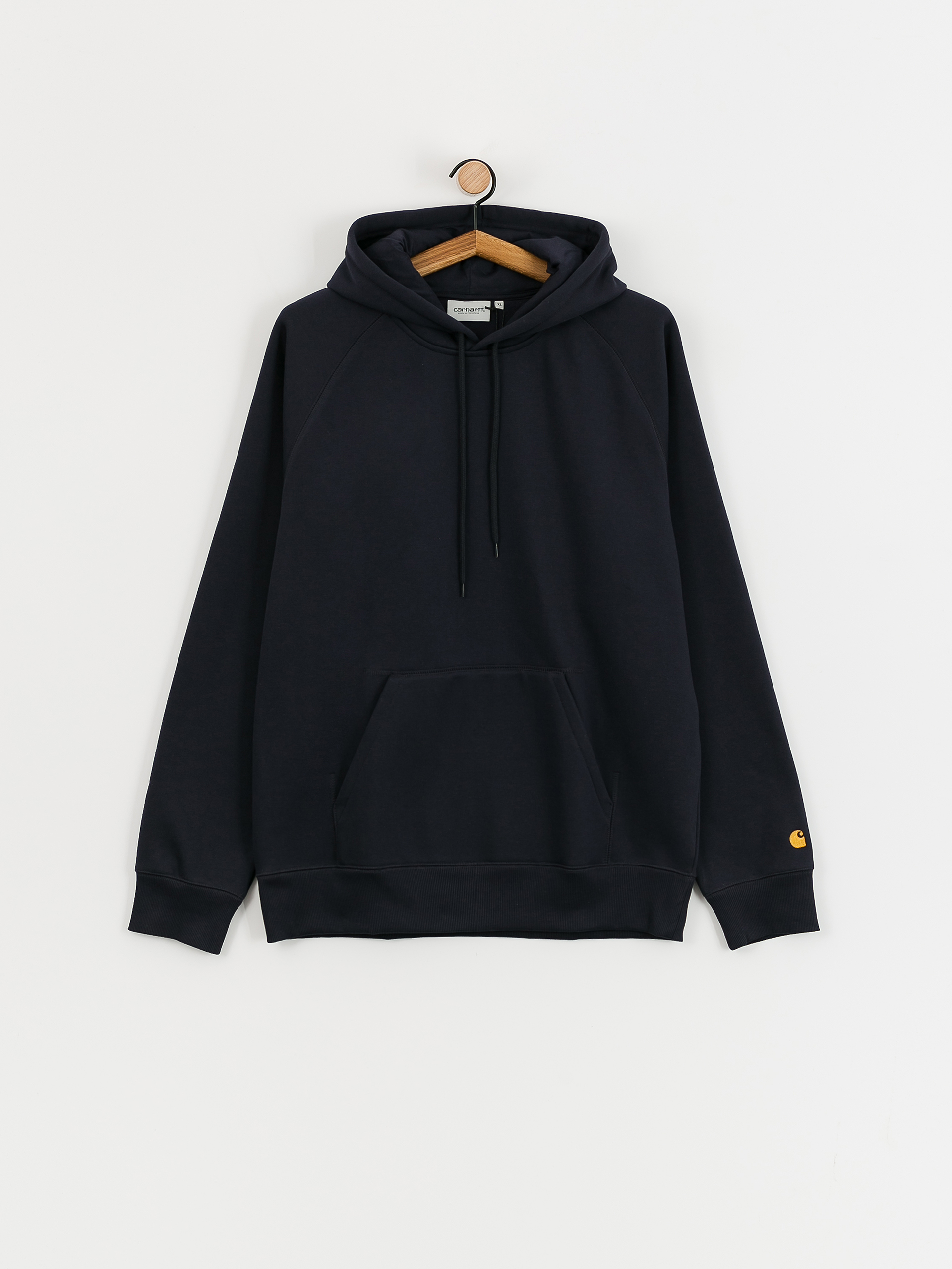Mikina s kapucňou Carhartt WIP Chase HD (dark navy/gold)