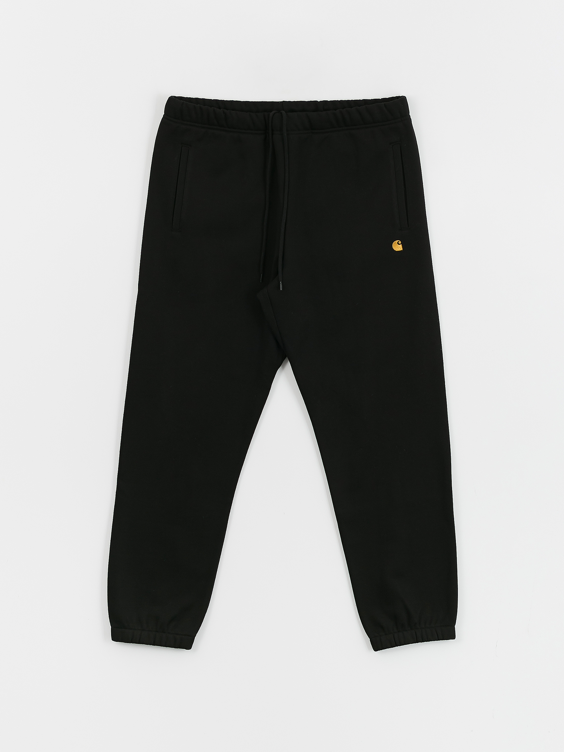 Nohavice Carhartt WIP Chase (black/gold)