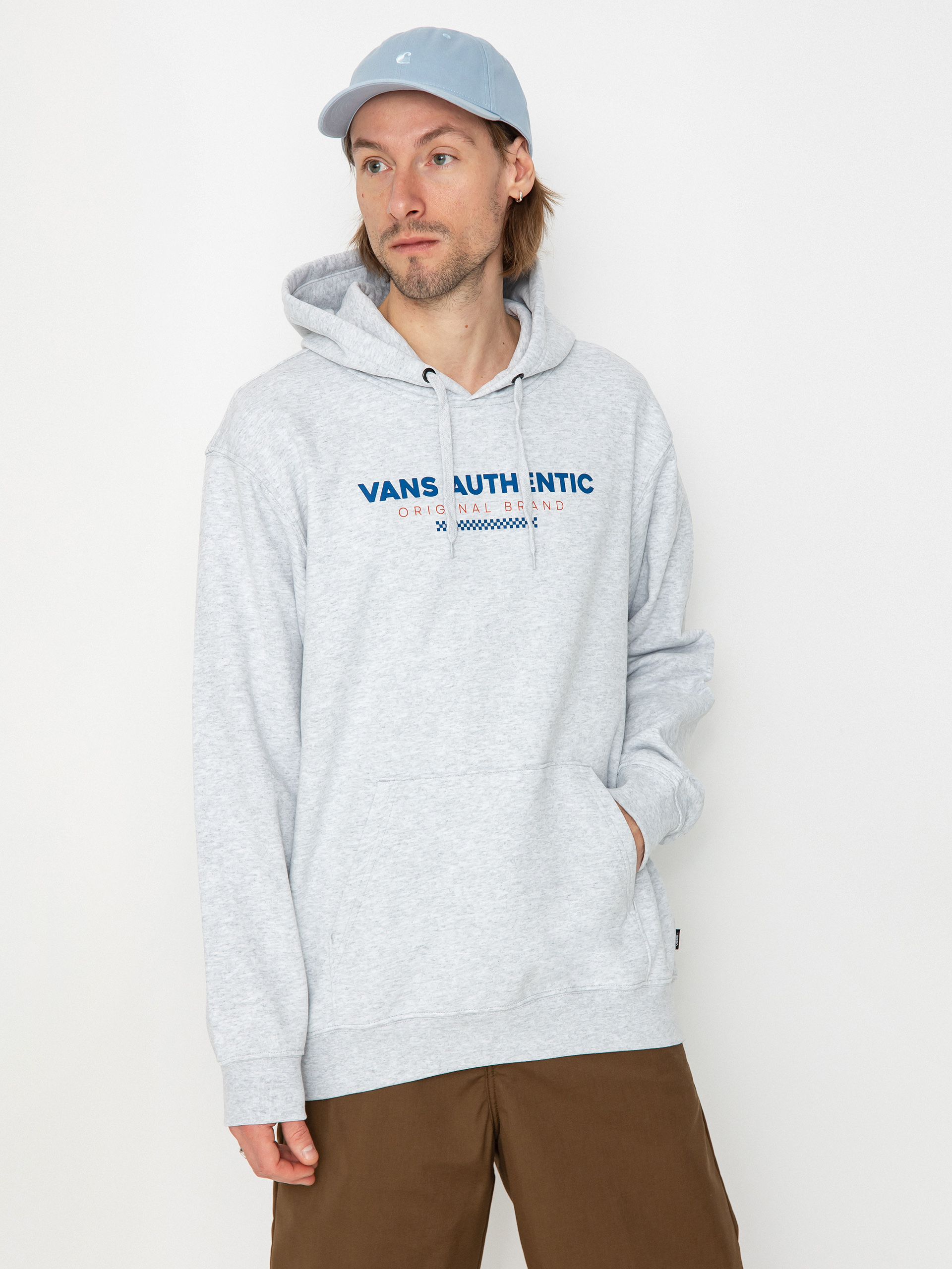 Mikina s kapucu0148ou Vans Vans Sport Loose Fit Fleece HD (light grey heather)