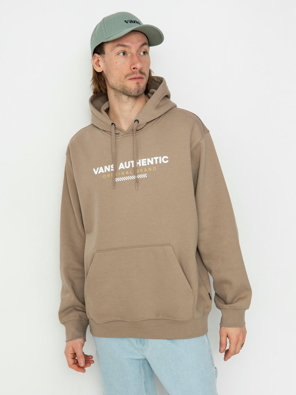 Mikina s kapucňou Vans Vans Sport Loose Fit Fleece HD (desert taupe)