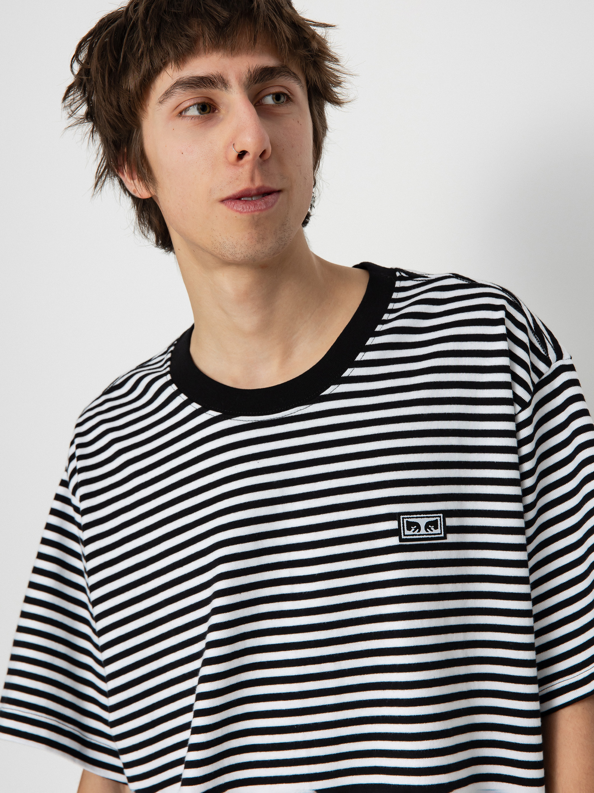 Tričko OBEY Established Works Eyes Strp (black multi)