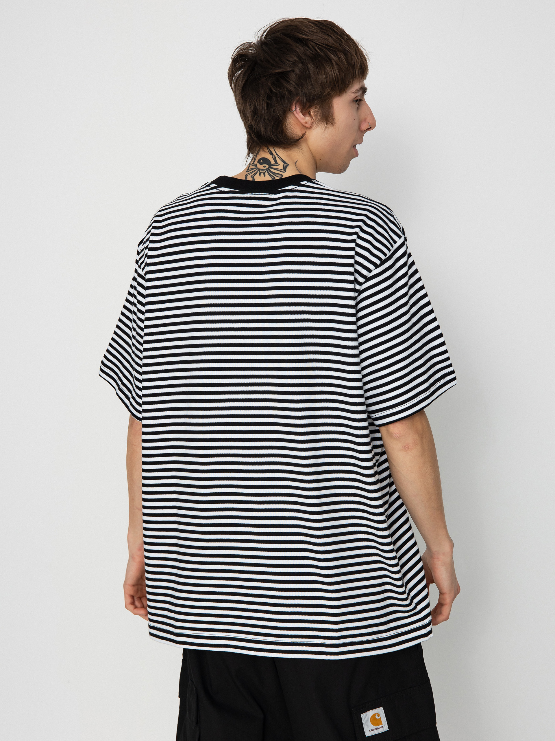 Tričko OBEY Established Works Eyes Strp (black multi)