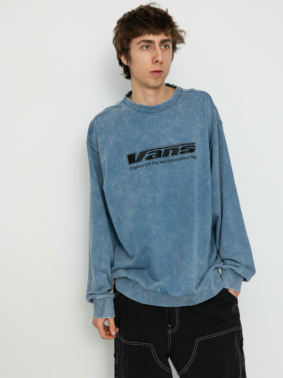 Mikina Vans Spaced Out Loose Crew (copen blue)