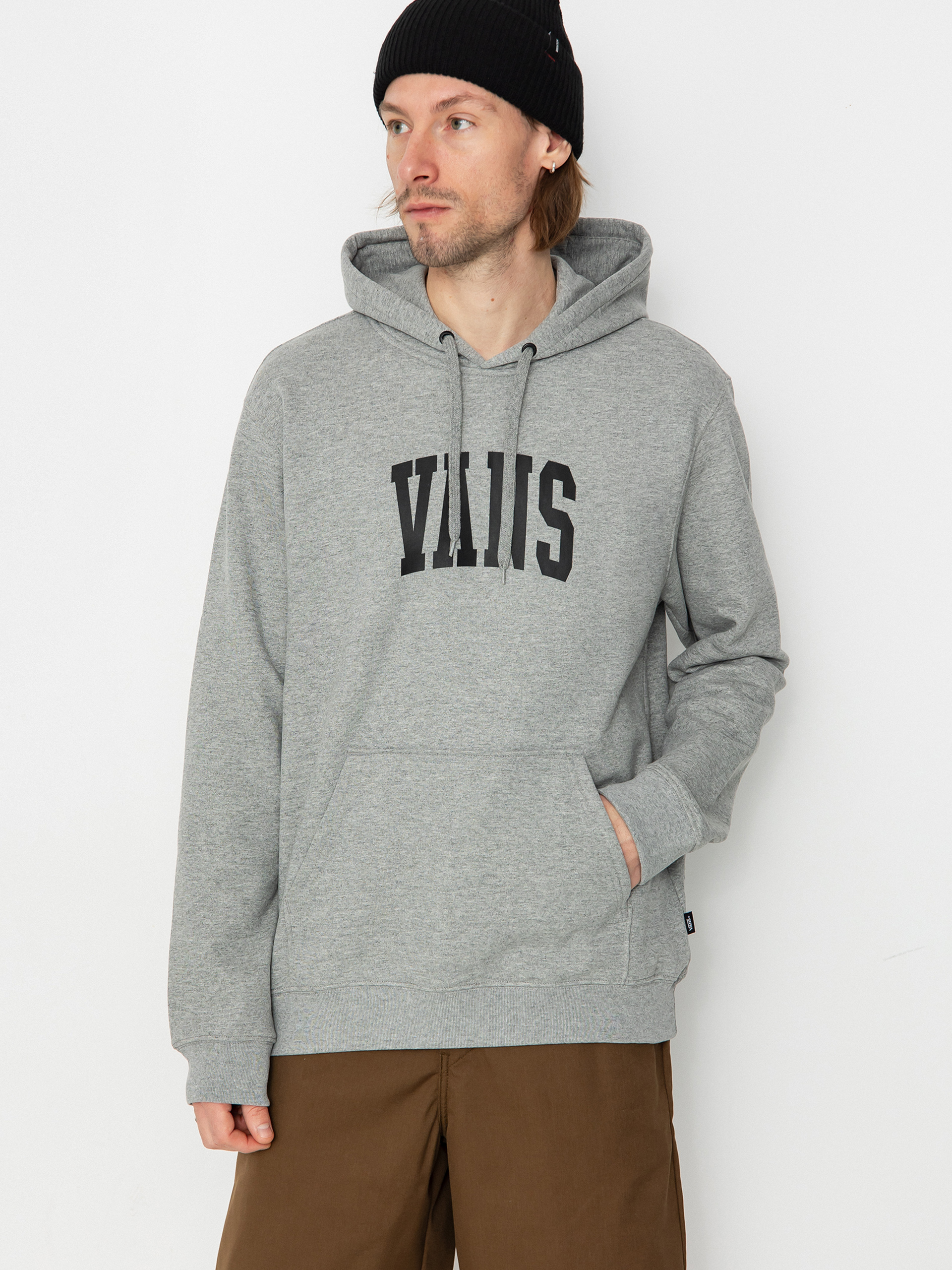 Mikina s kapucu0148ou Vans Vans Arched HD (cement heather)